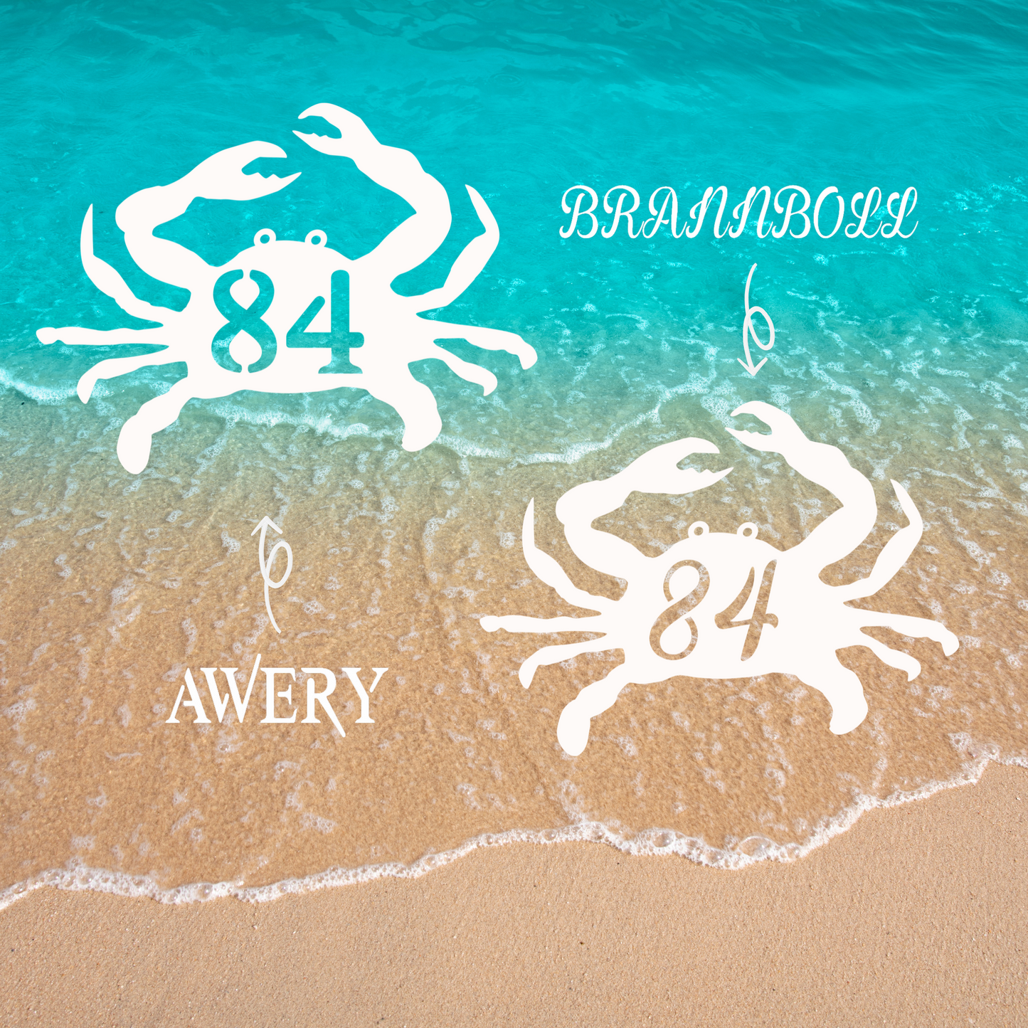 House Number Plaque - Crab