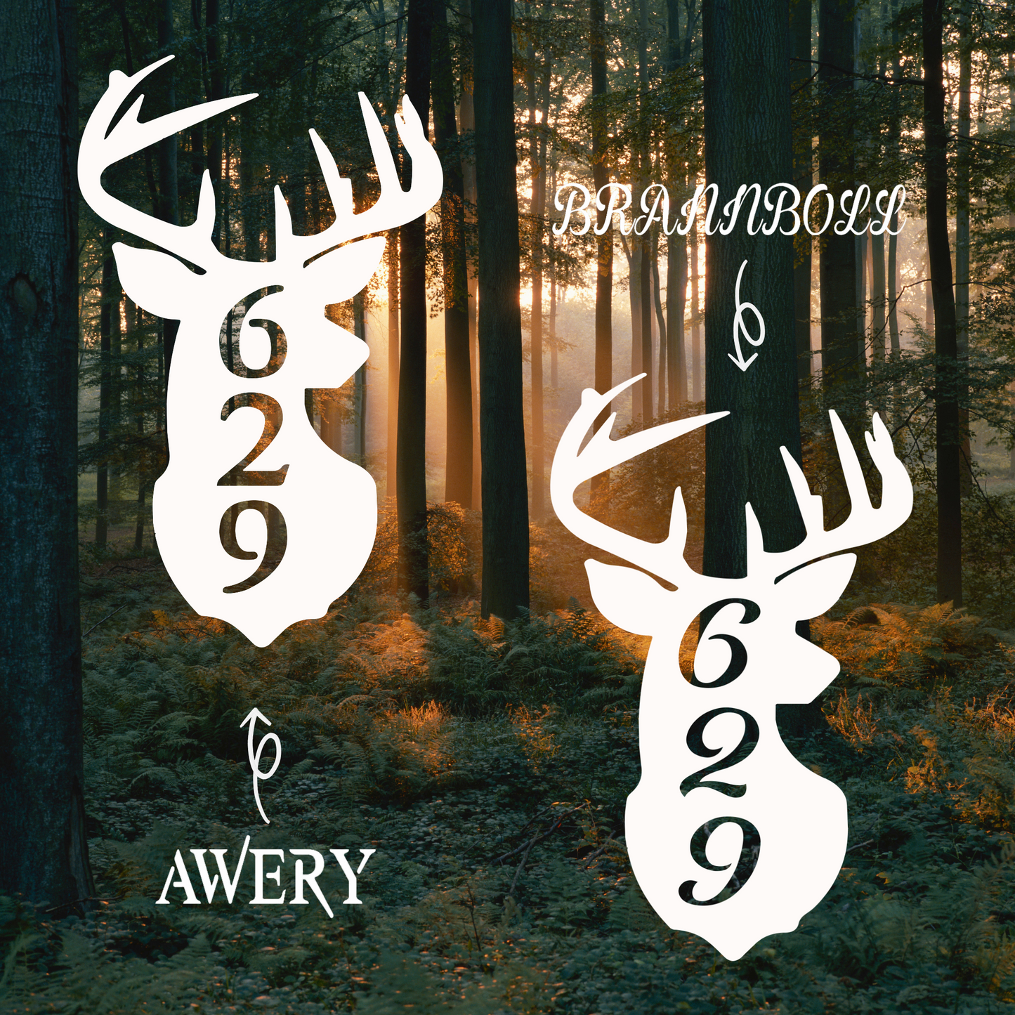 House Number Plaque - Deer