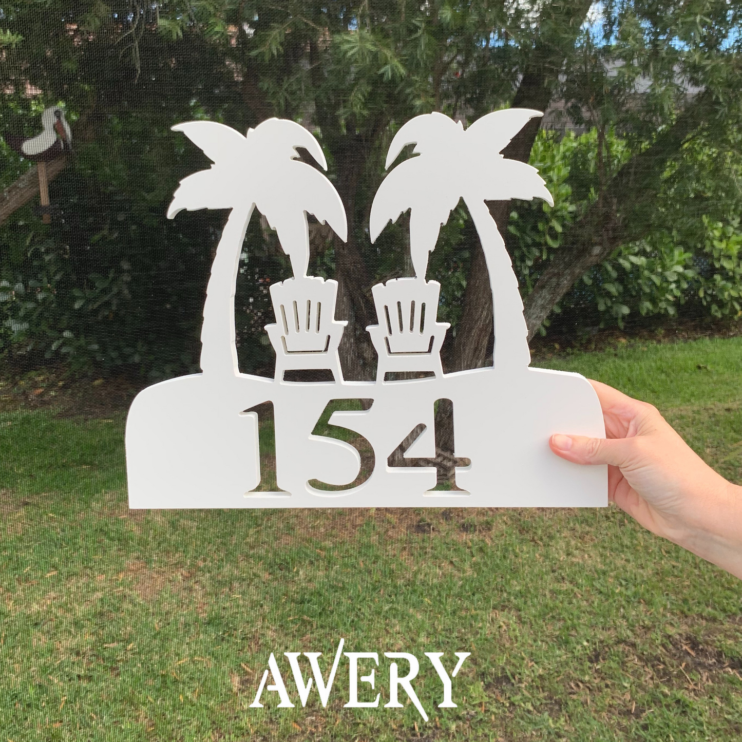House Number Plaque - Palm Adirondaks