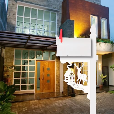 Mailbox Bracket - Deer Cabin - Medium 12" x 16"