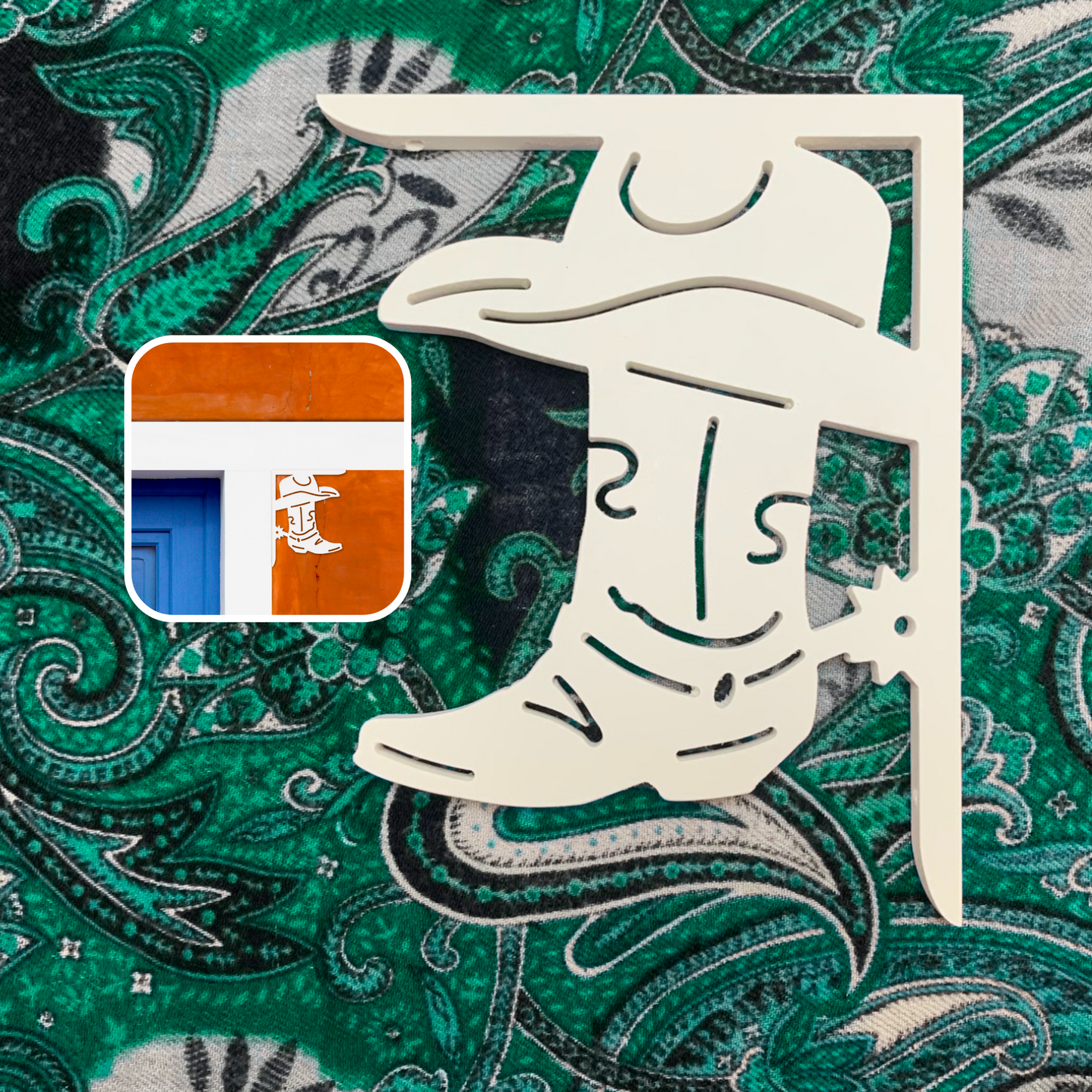 Mailbox Bracket - Cowboy Boot - Small 7" x 9"