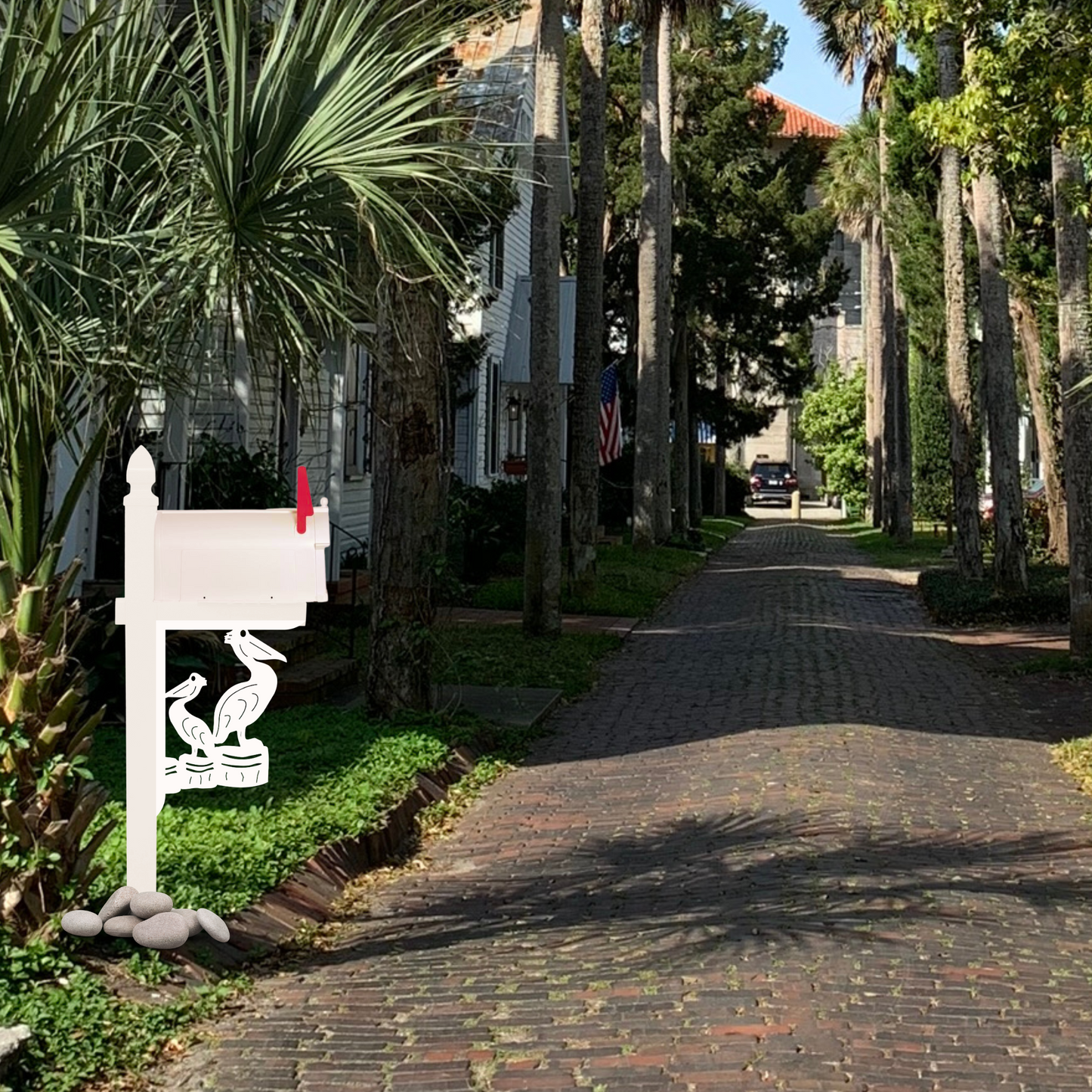 Mailbox Bracket - Pelican with Baby - Medium 12" x 16"
