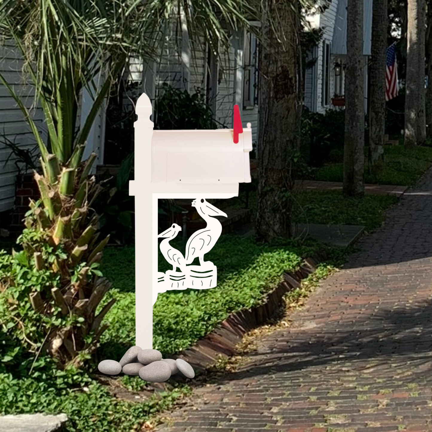 Mailbox Bracket - Pelican with Baby - Medium 12" x 16"