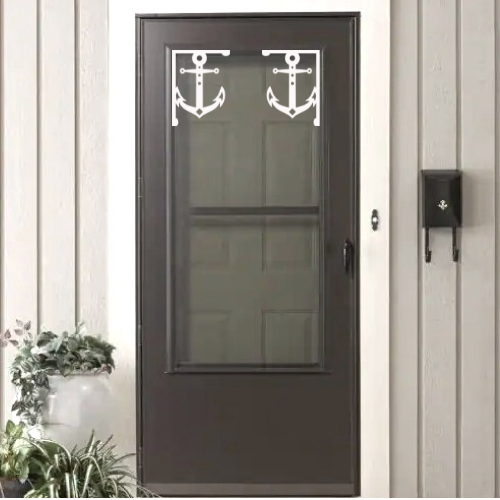 Screen Door Decor - Anchor Small X2, Custom Mailbox, Bracket, Outdoor Decor, 7x9 inch Free Shipping to mainland USA