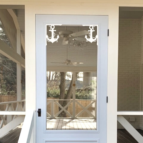 Screen Door Decor - Anchor With Rope Small X2, Custom Mailbox, Bracket, Outdoor Decor, 7x9 inch Free Shipping to Mainland USA
