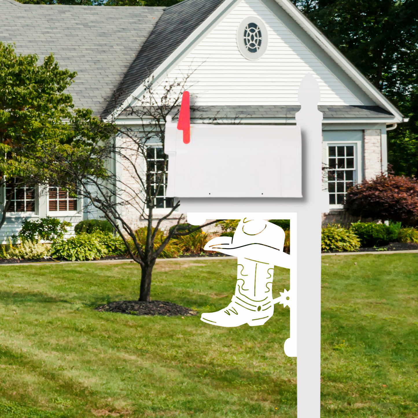 Mailbox Bracket - Cowboy Boot - Large 16" x 21"