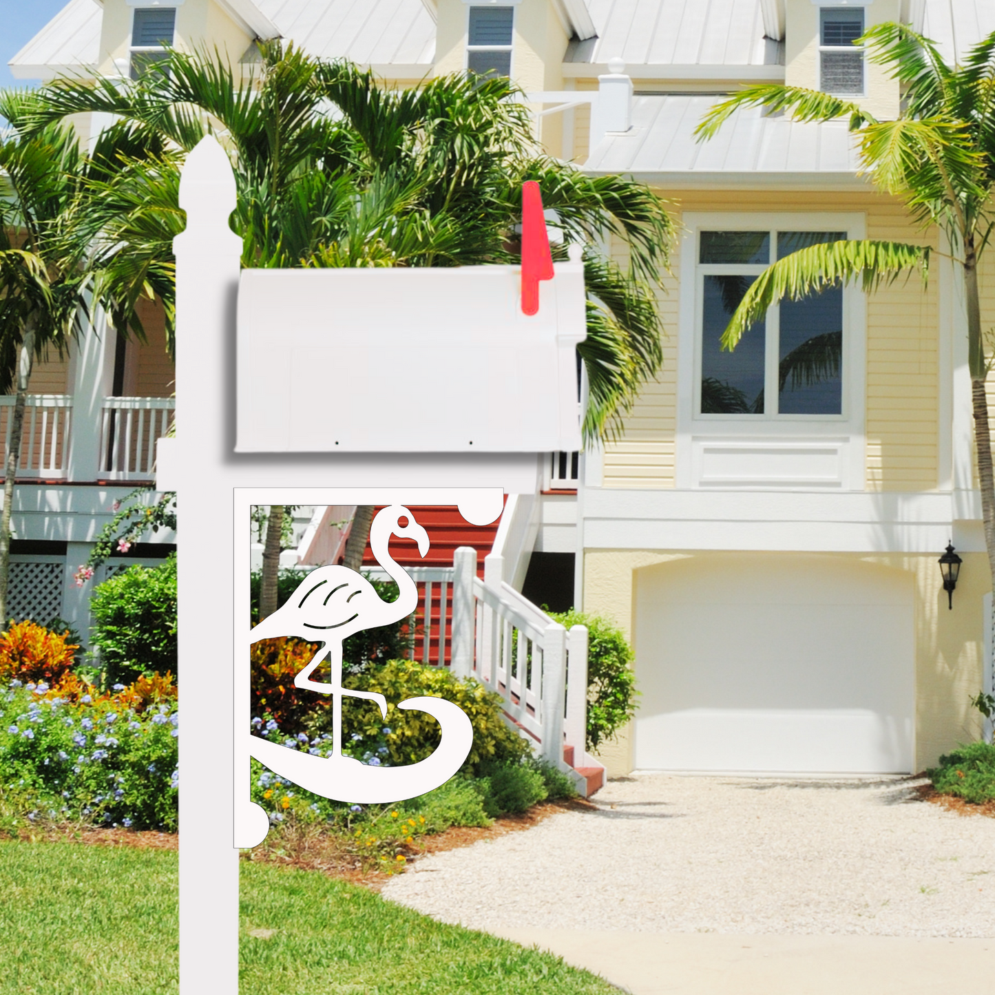 Mailbox Bracket - Flamingo - Large 16" x 21"