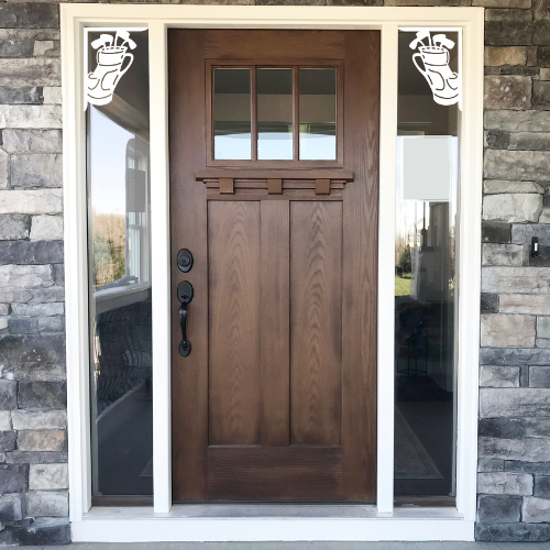 Screen Door Decor - Golf Bag Small X2, Custom Mailbox, Bracket, Outdoor Decor, 7x9 inch Free Shipping to Mainland USA