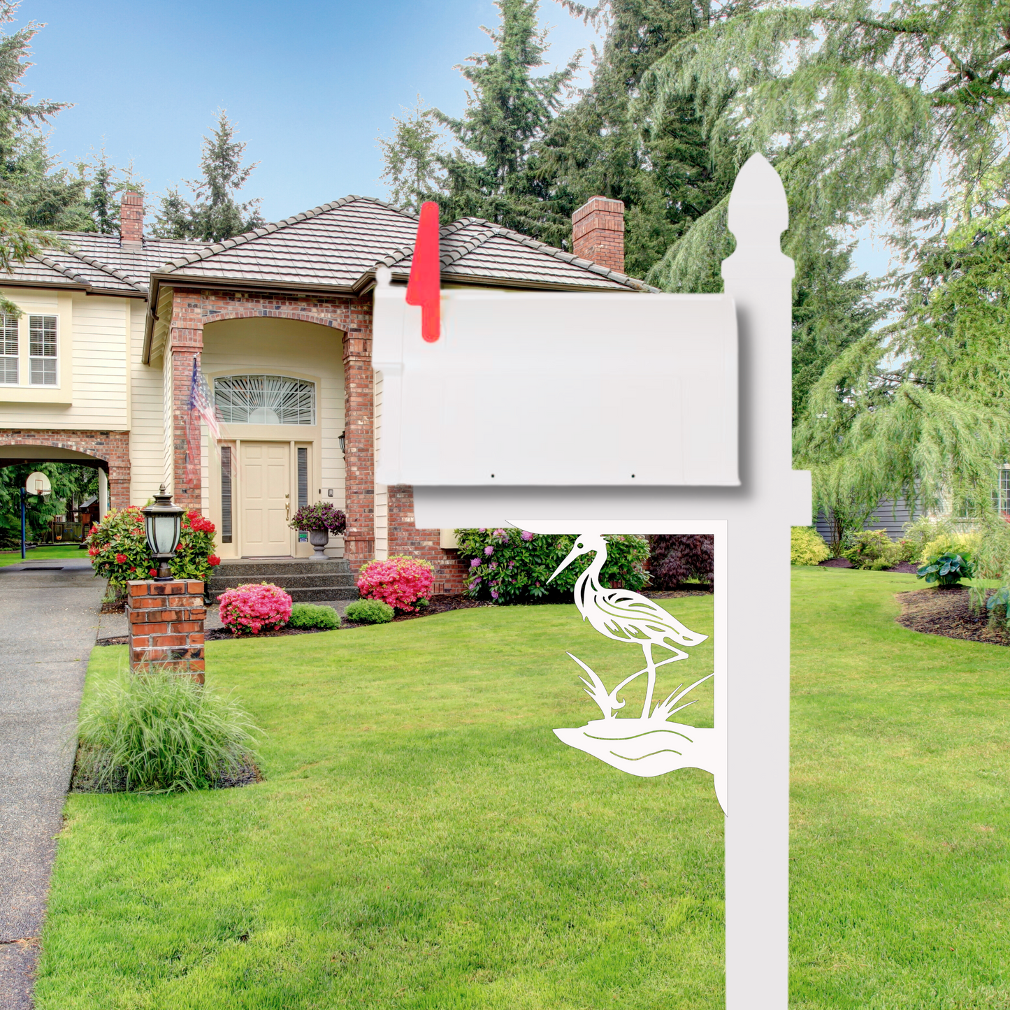 Mailbox Bracket - Heron - Medium 12" x 16"