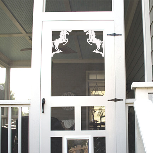 Screen Door Decor - Horse Small X2, Custom Mailbox, Bracket, Outdoor Decor, 7x9 inch Free Shipping to Mainland USA