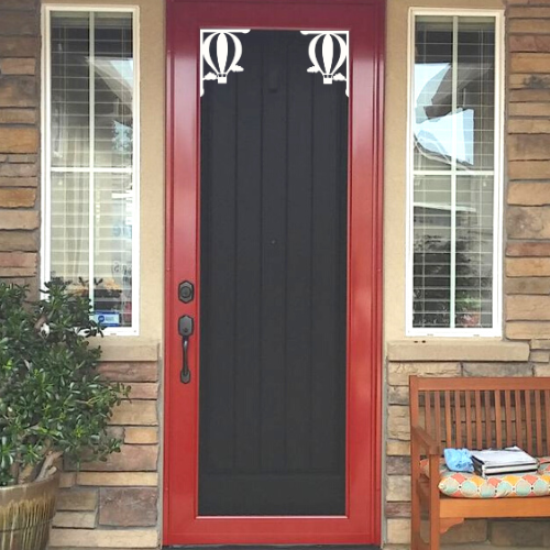 Screen Door Decor - Hot Air Balloon Small X2, Custom Mailbox, Mailbox Bracket, Outdoor Decor, 7x9 inch Free Shipping to Mainland USA