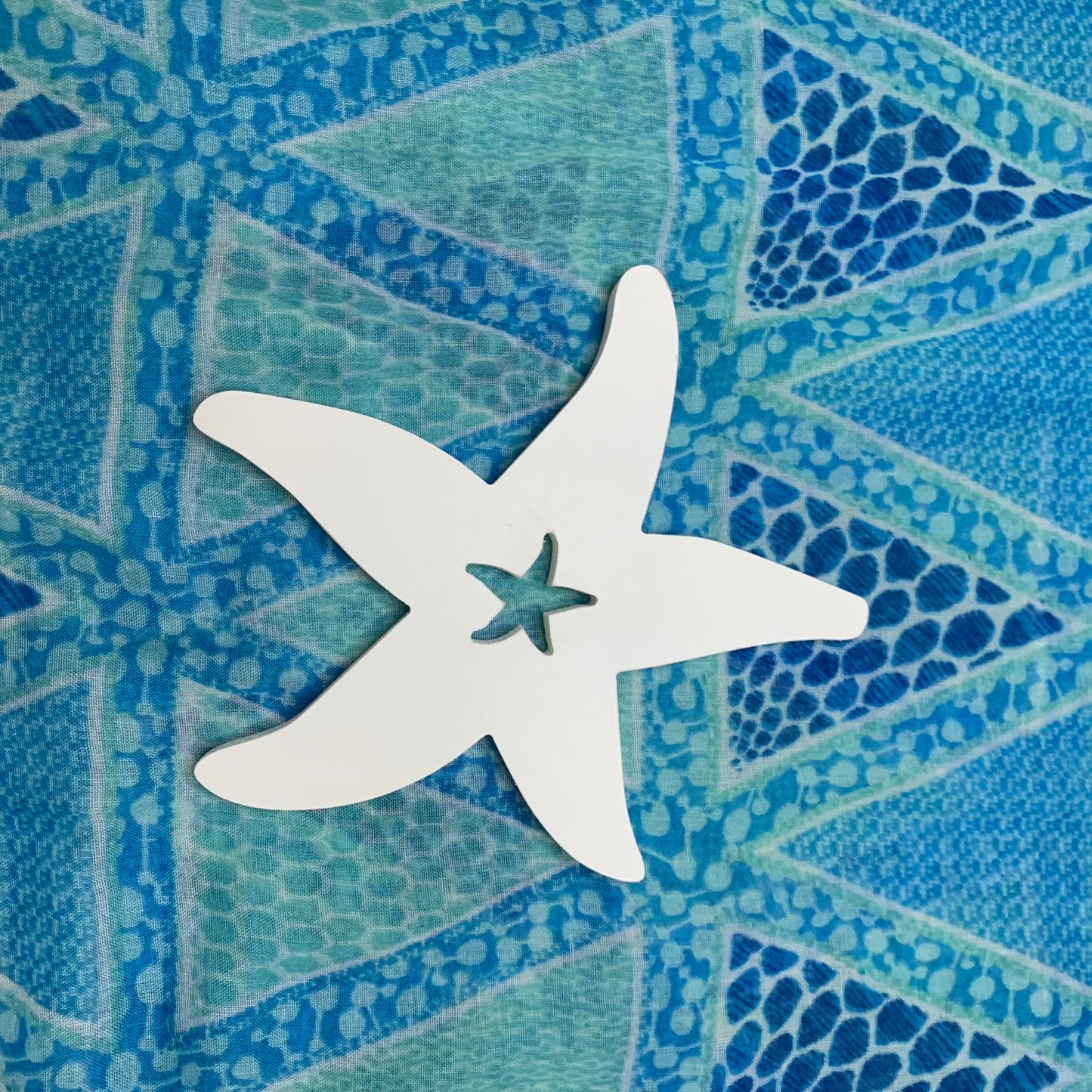 Shutter Embellishments - Starfish W/Star Wall Art Small approx 8X5, Custom, Outdoor Decor, Tropical, Ships Free to Mainland USA