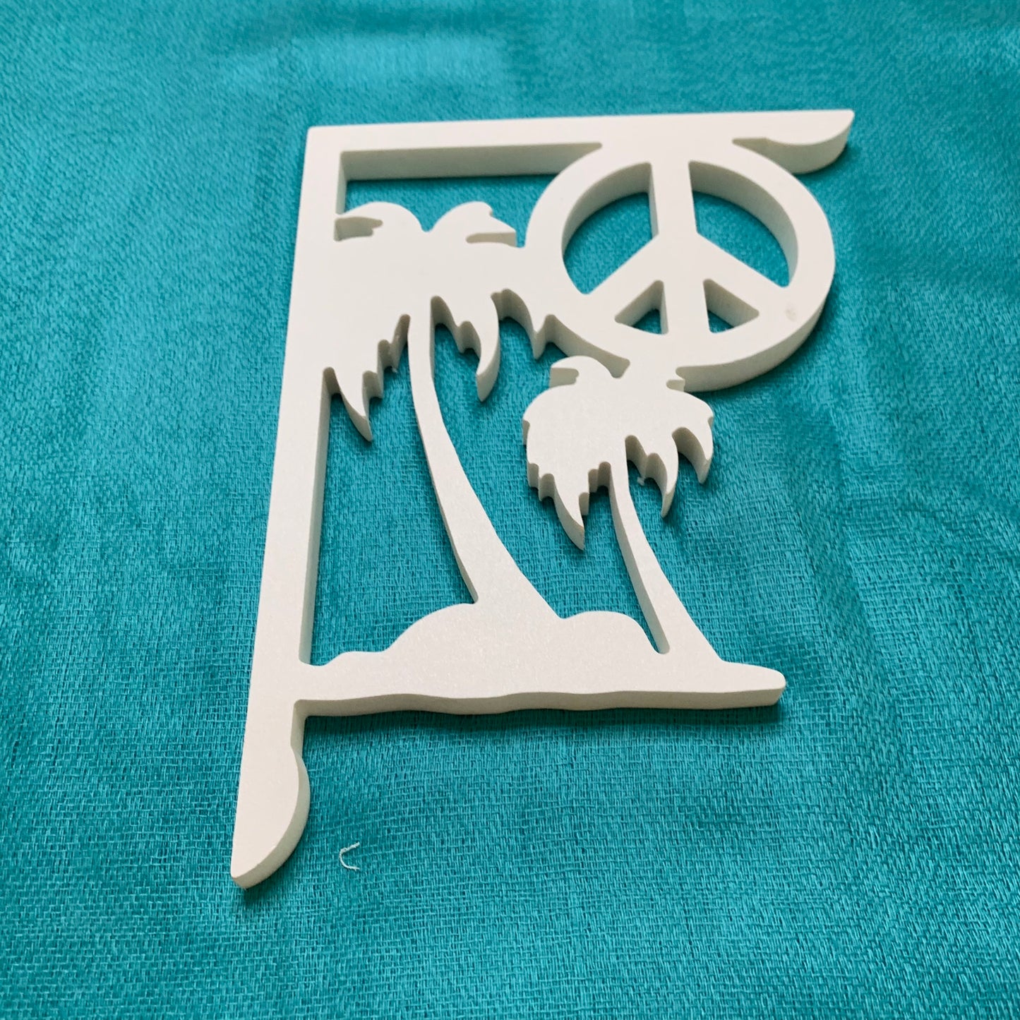 Mailbox Bracket - Palm Tree & Peace Sign- Small 7" x 9"