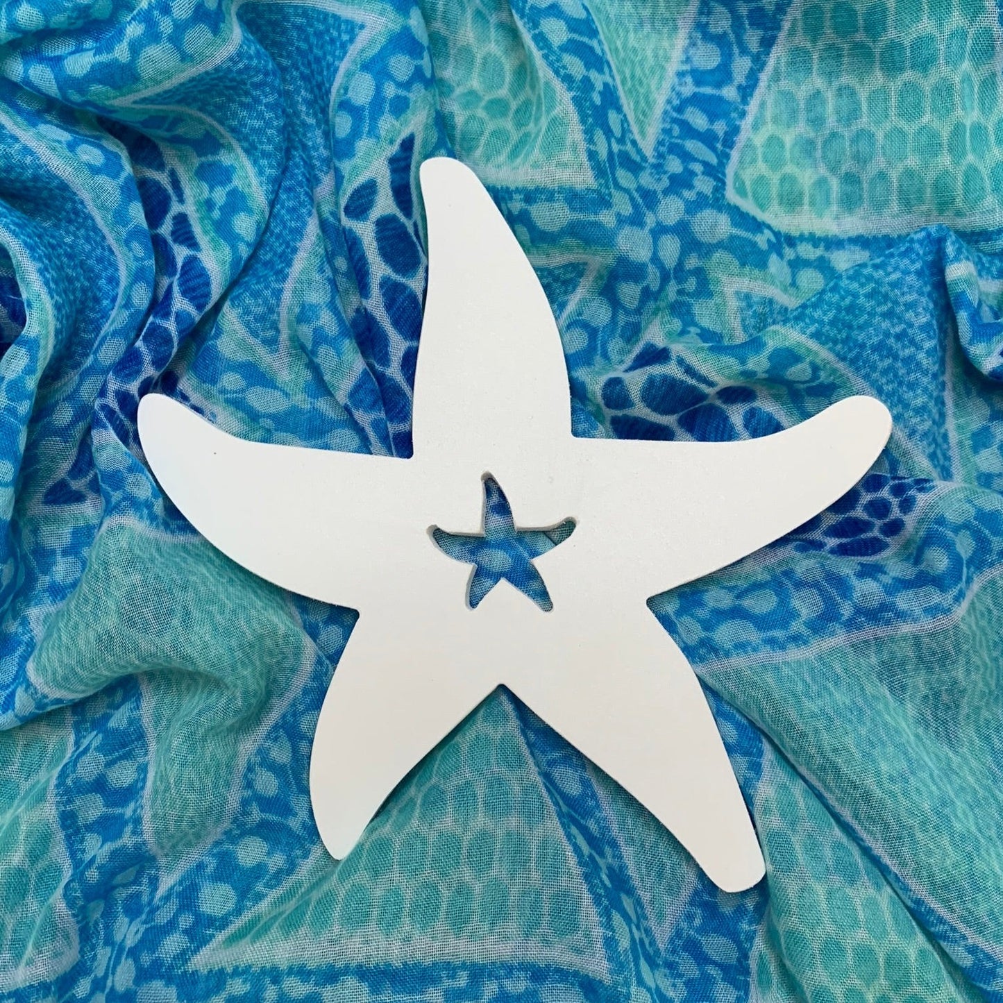 Shutter Embellishments - Starfish W/Star Wall Art Small approx 8X5, Custom, Outdoor Decor, Tropical, Ships Free to Mainland USA