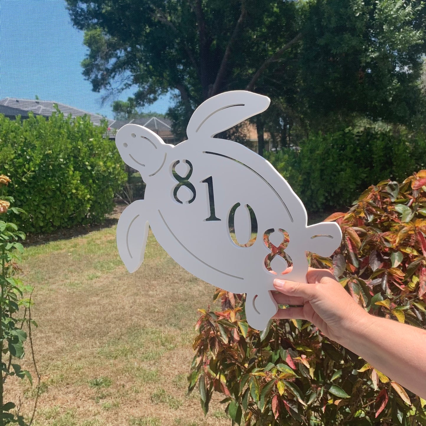 House Number Plaque - Turtle