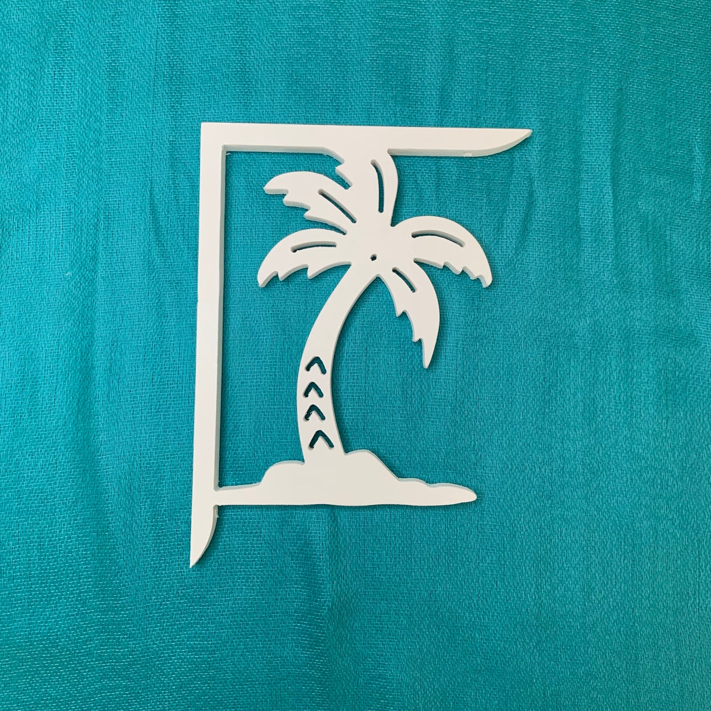 Mailbox Bracket - Palm Tree Island - Small 7" x 9"