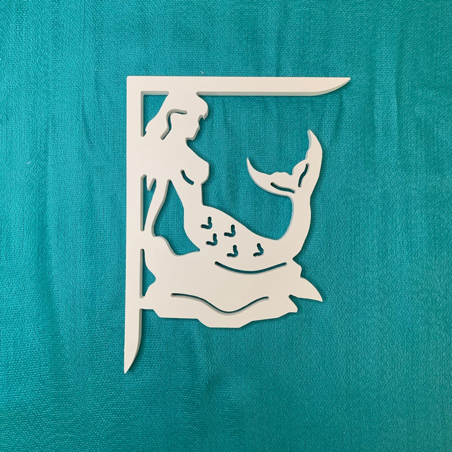 Mailbox Bracket - Mermaid on the Rocks - Small 7" x 9"