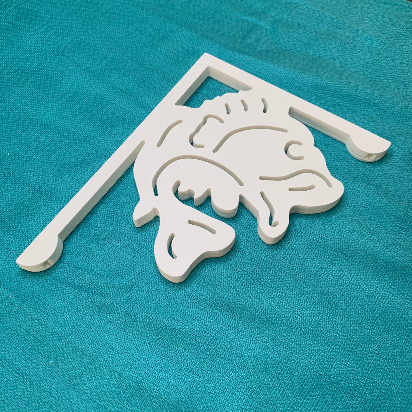 Mailbox Bracket - Largemouth Bass - Small 7" x 9"