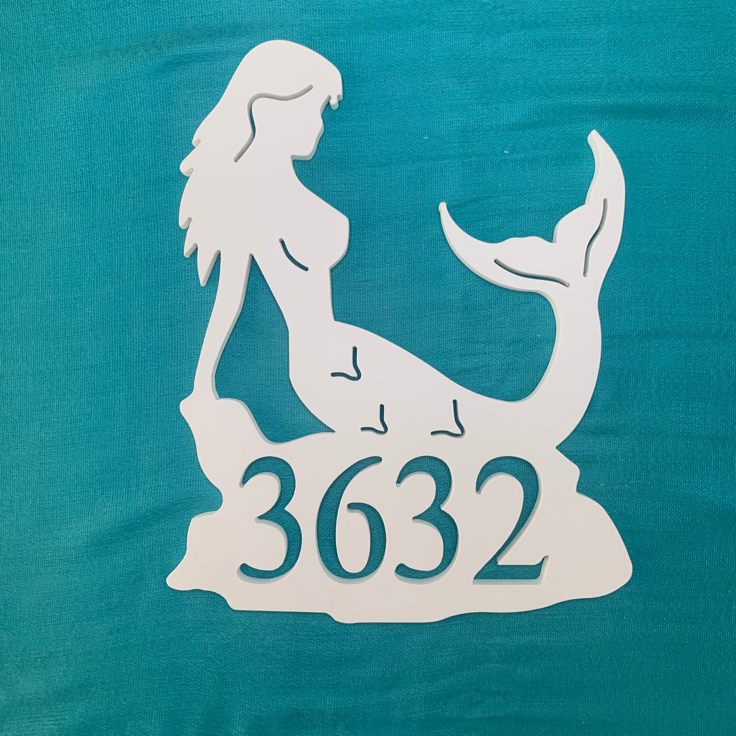 House Number Plaque - Mermaid on the Rocks
