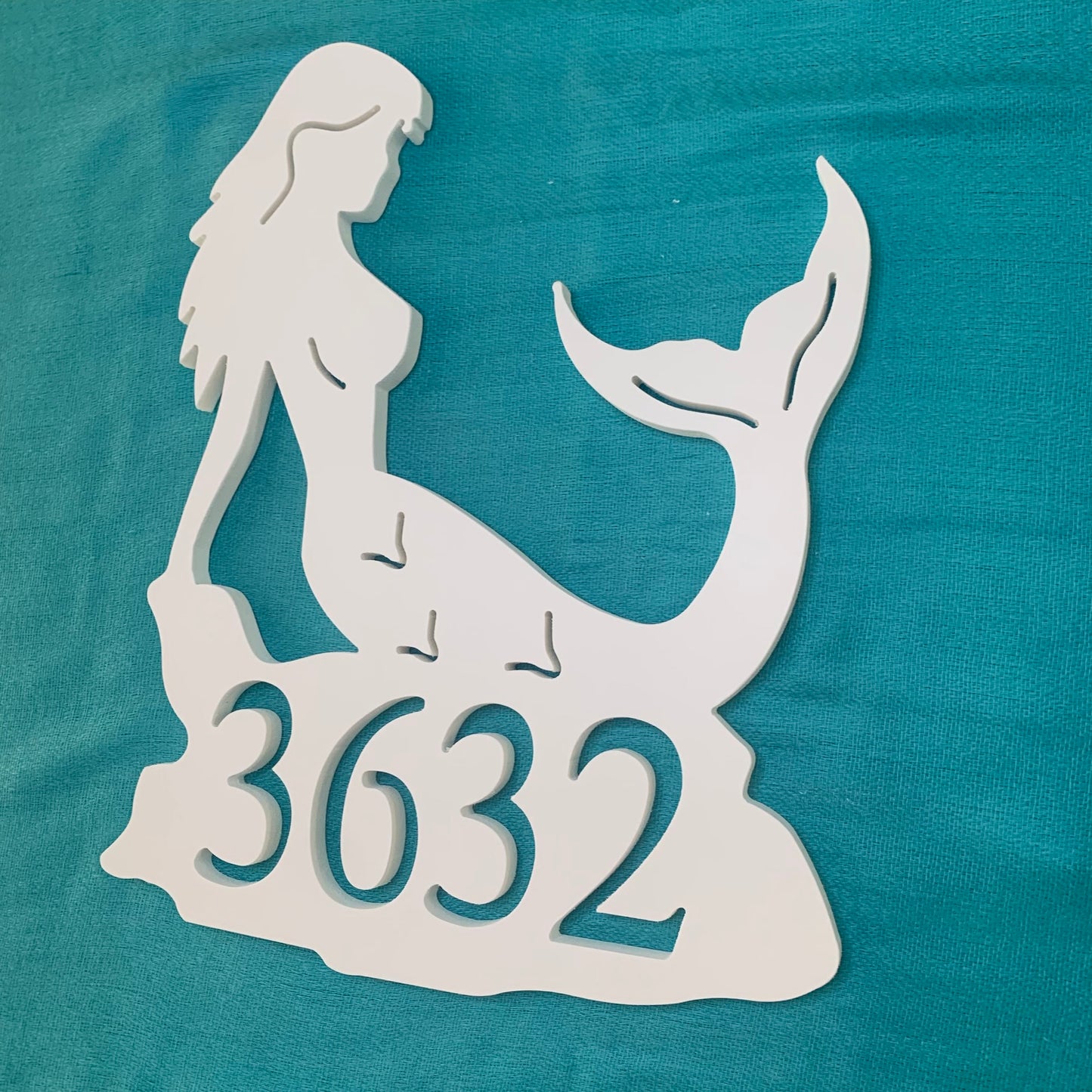 House Number Plaque - Mermaid on the Rocks