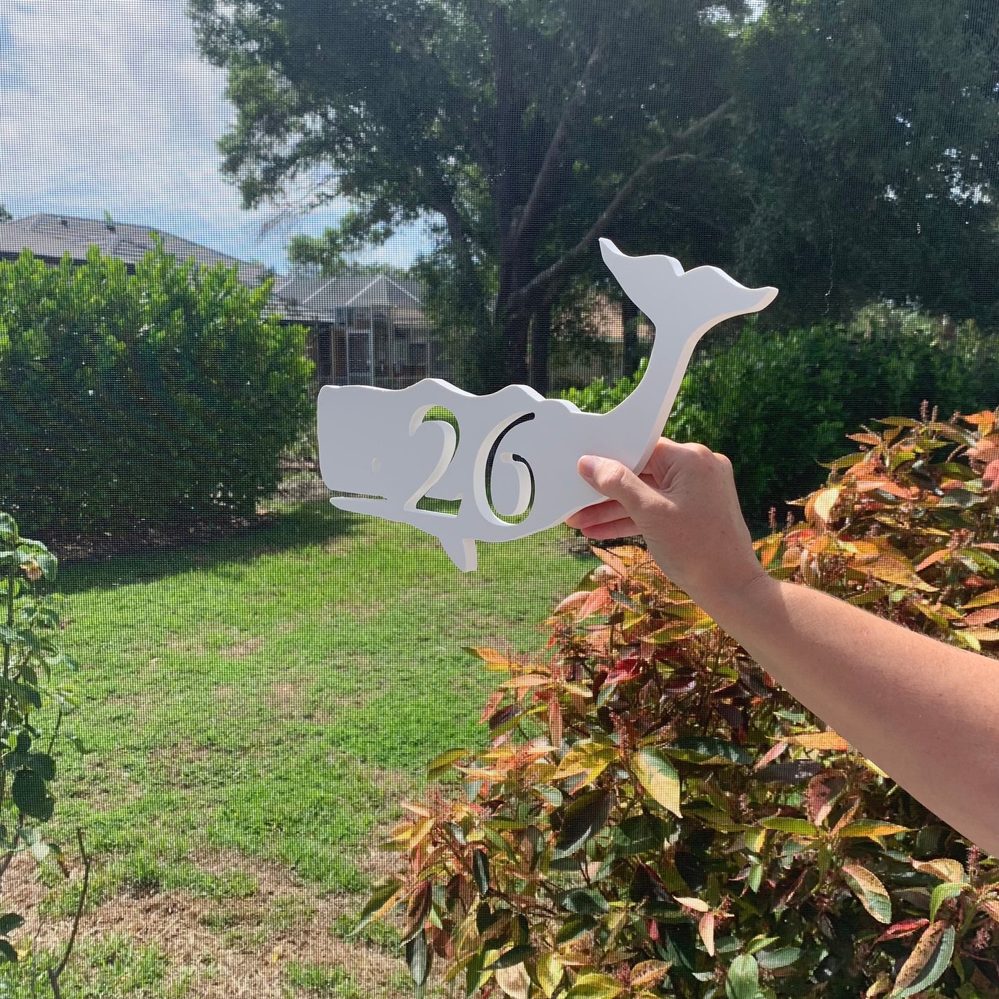 House Number Plaque - Whale