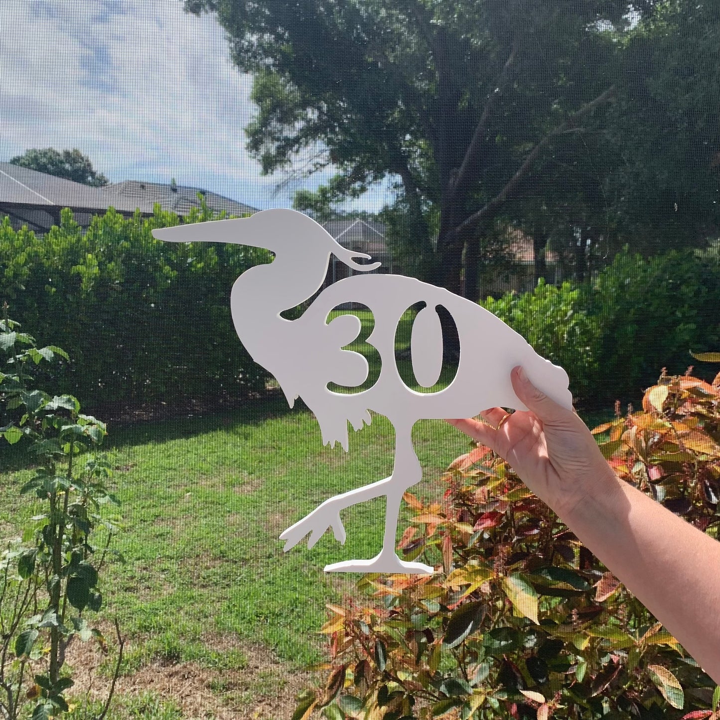House Number Plaque - Heron