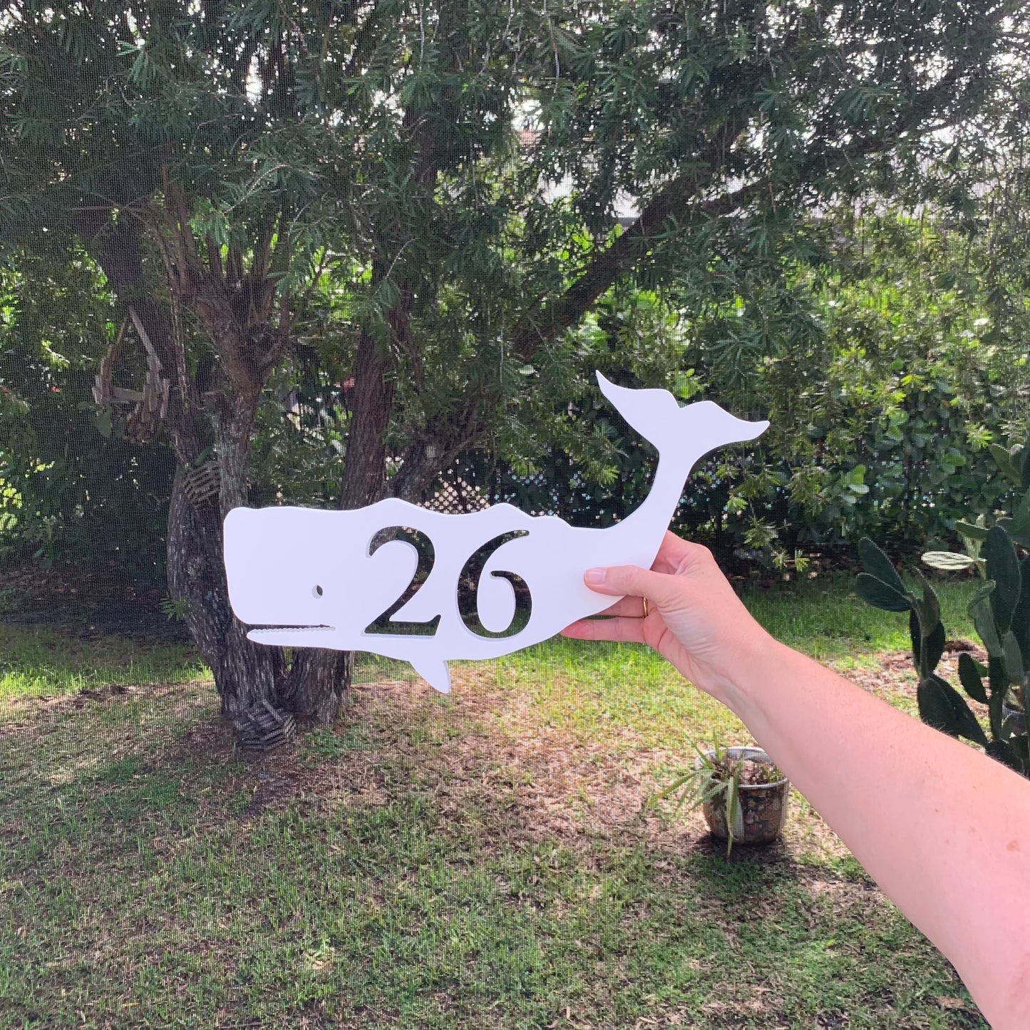 House Number Plaque - Whale