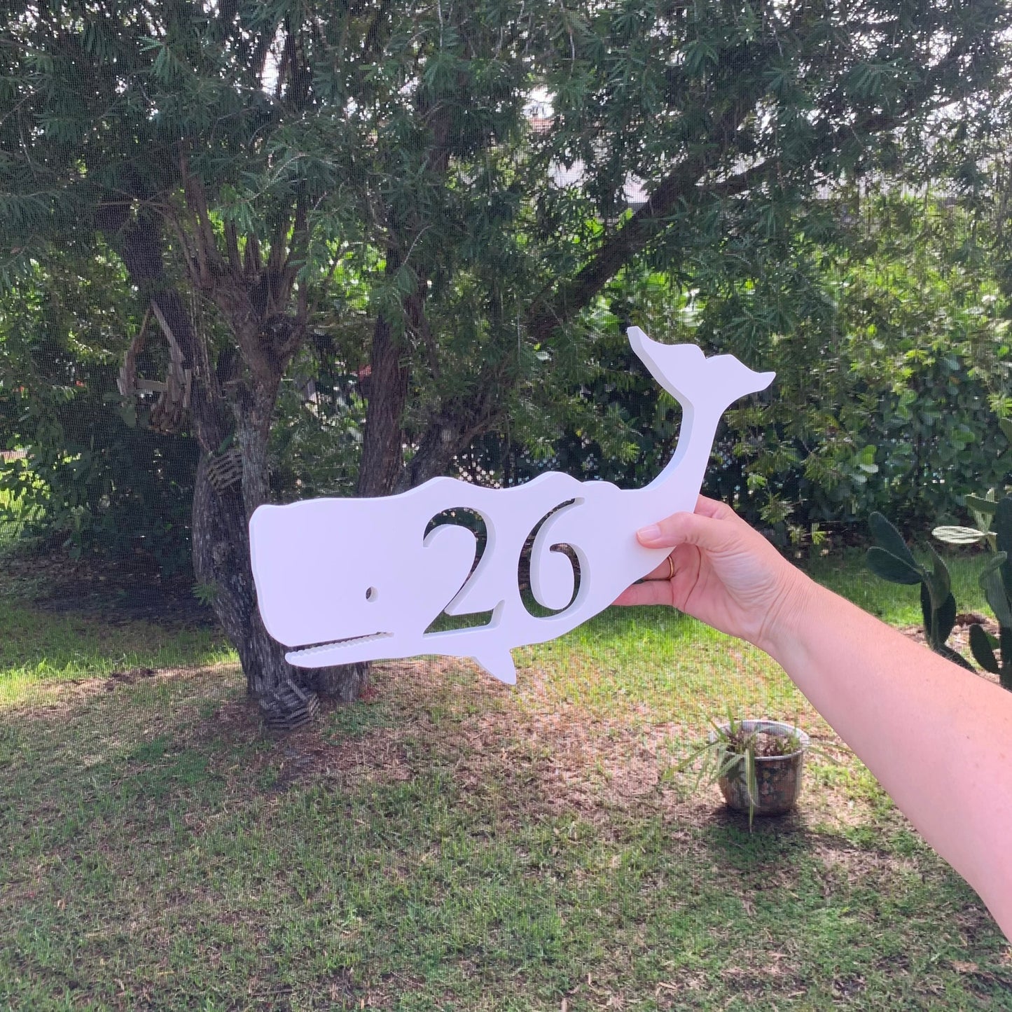 House Number Plaque - Whale