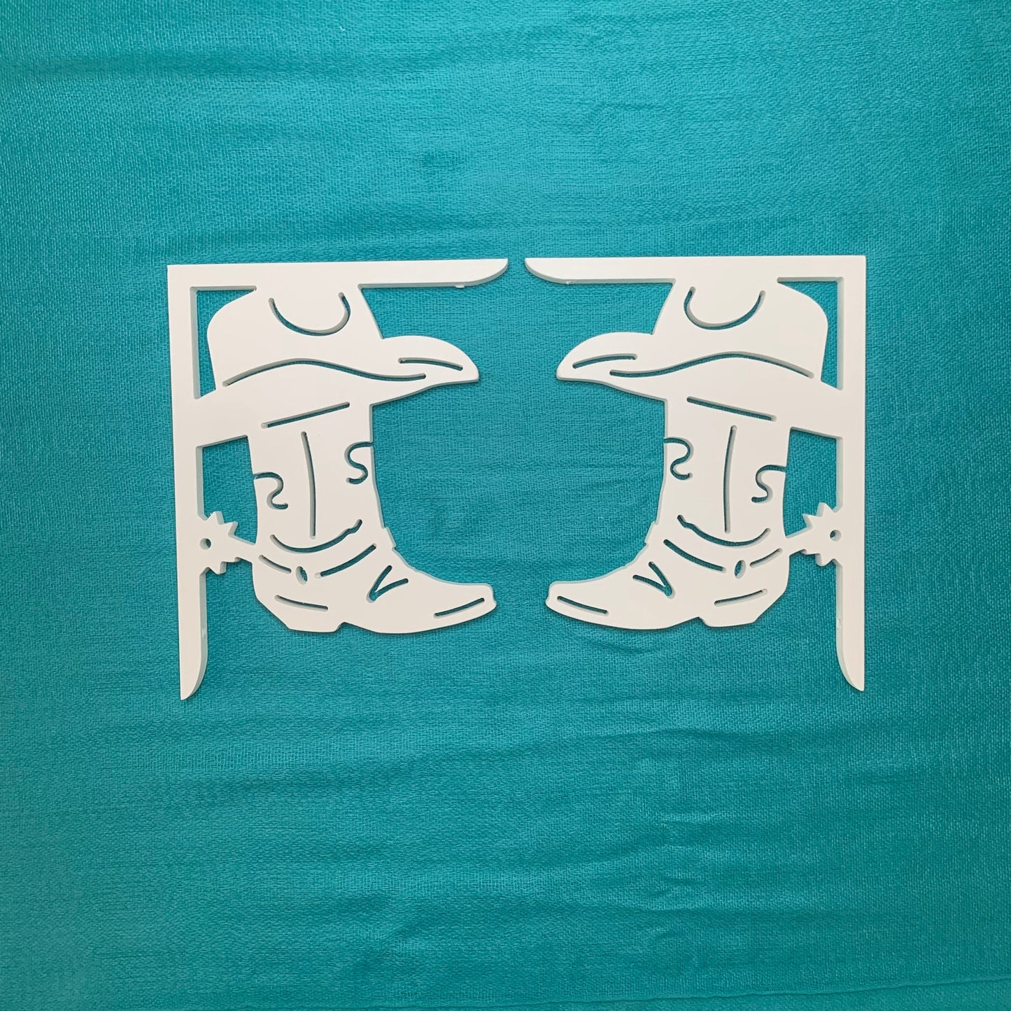 Screen Door Decor - Cowboy Boot Small X2, Custom Mailbox, Outdoor Decor, 7x9 inch Free Shipping to Mainland USA