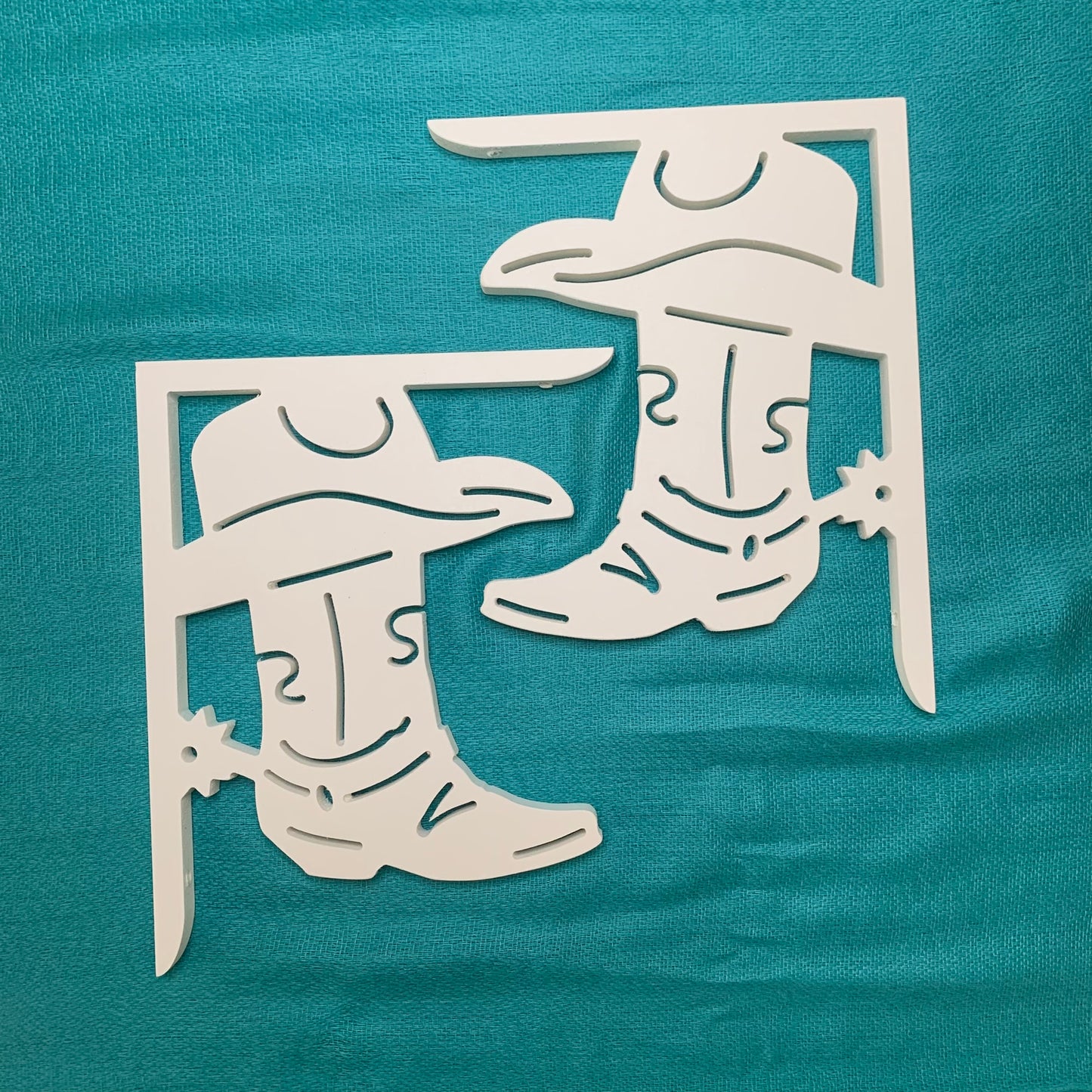 Screen Door Decor - Cowboy Boot Small X2, Custom Mailbox, Outdoor Decor, 7x9 inch Free Shipping to Mainland USA