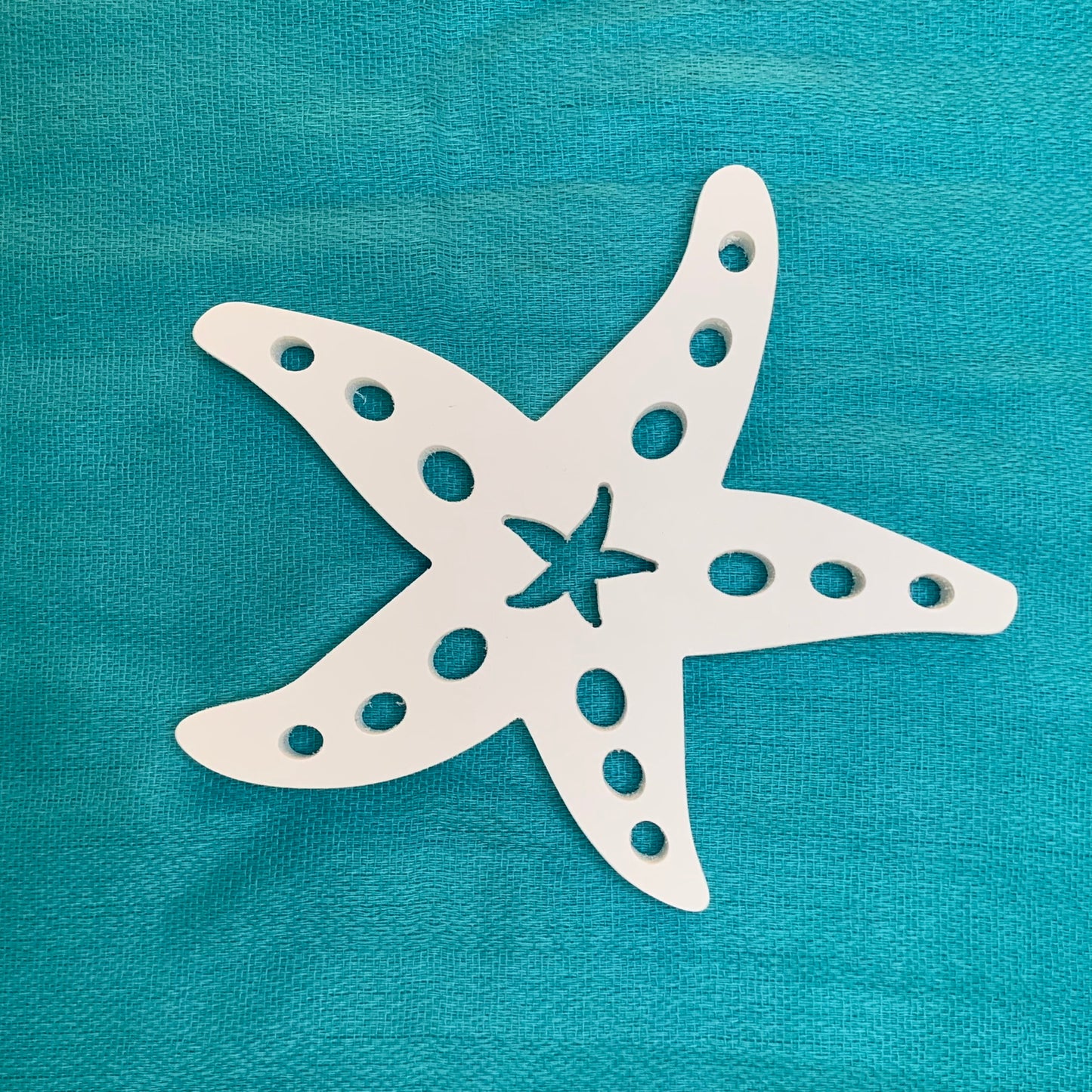 Shutter Embellishments - Starfish Wall Art Small approx 7" x 7", Custom, Outdoor Decor, Coastal, Tropical, Ships Free to Mainland USA