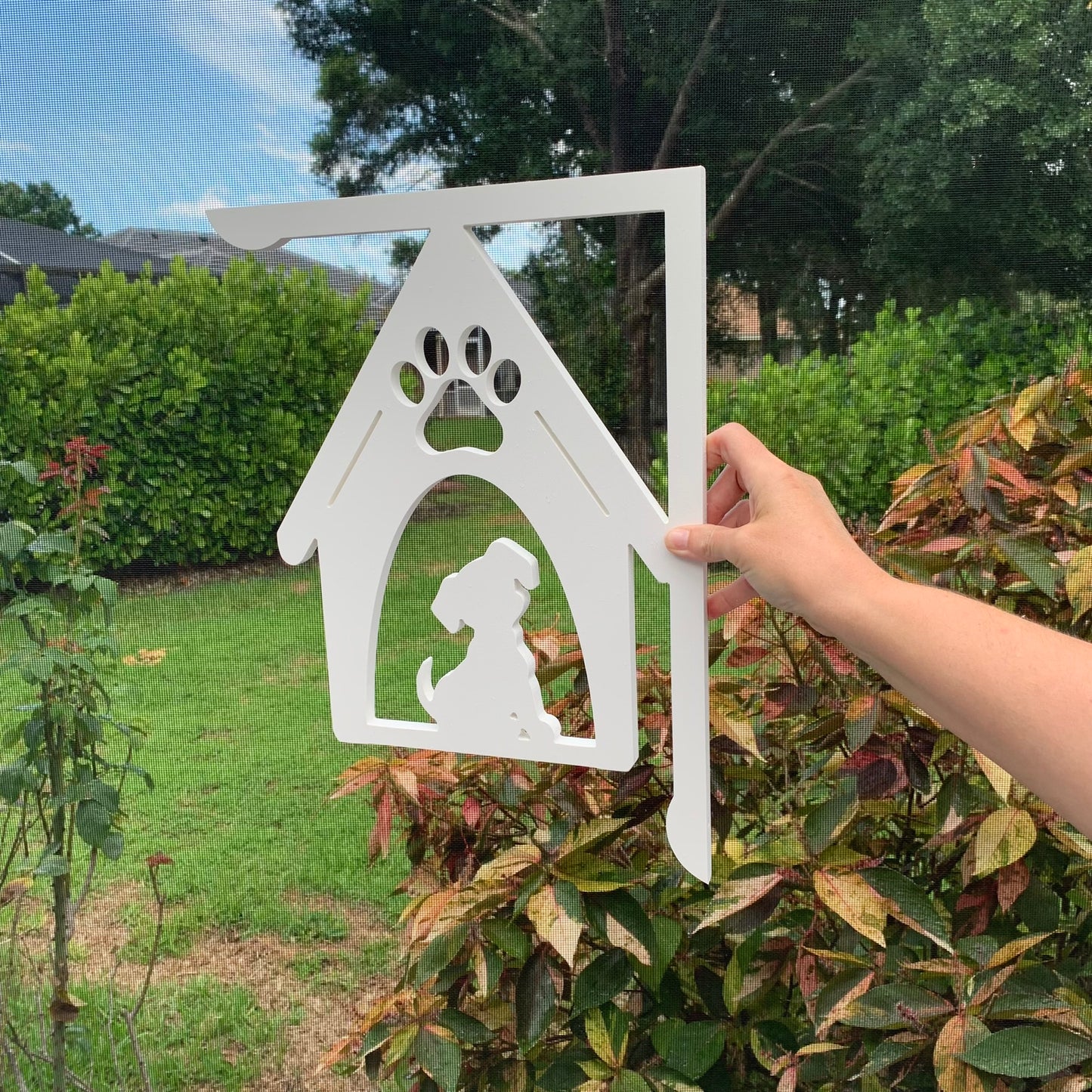 Mailbox Bracket - Puppy in the Doghouse - Medium 12" x 16"