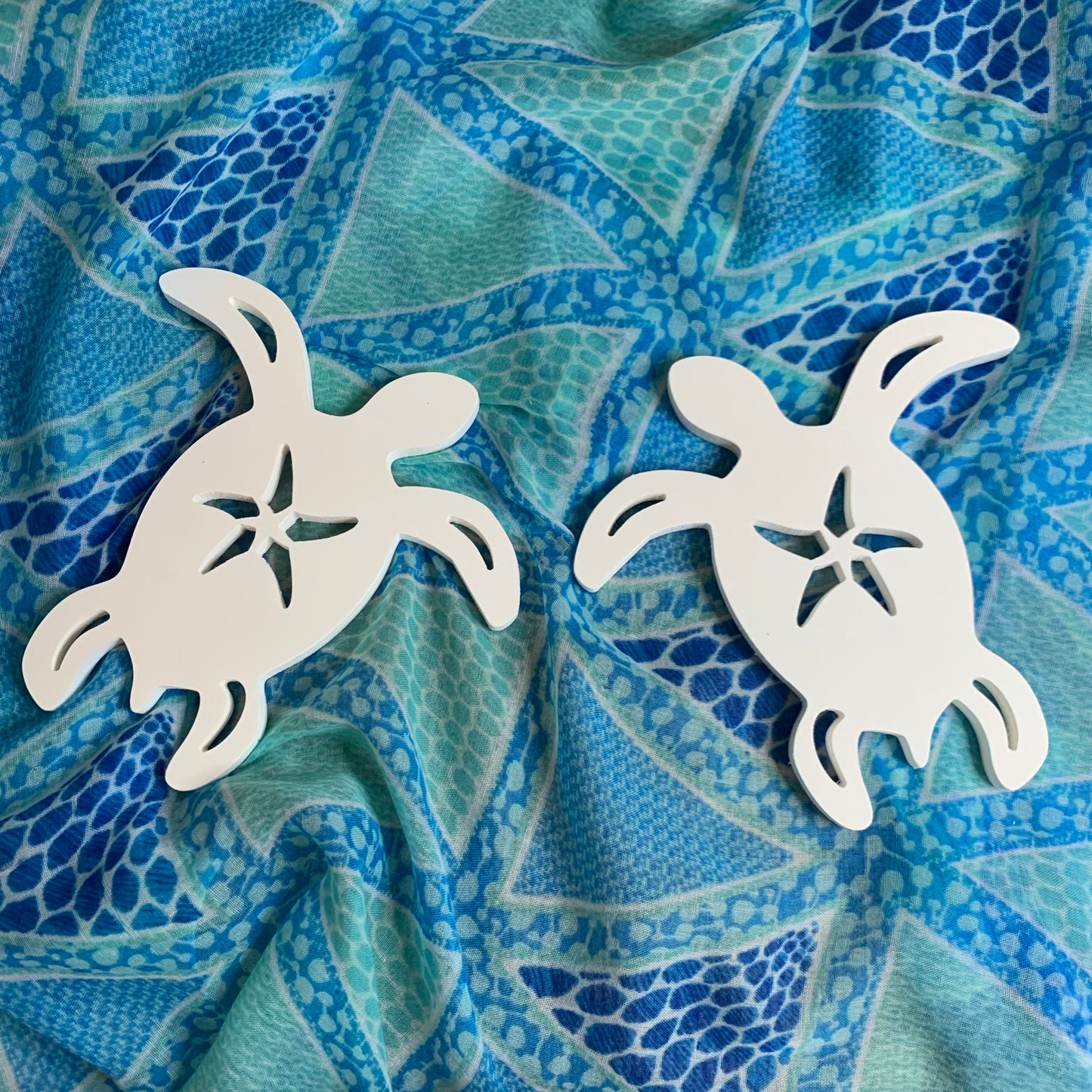 Shutter Embellishments - Turtle W/Star Wall Art Small approx 8X5, Custom, Outdoor Decor, Tropical, Ships Free to Mainland USA