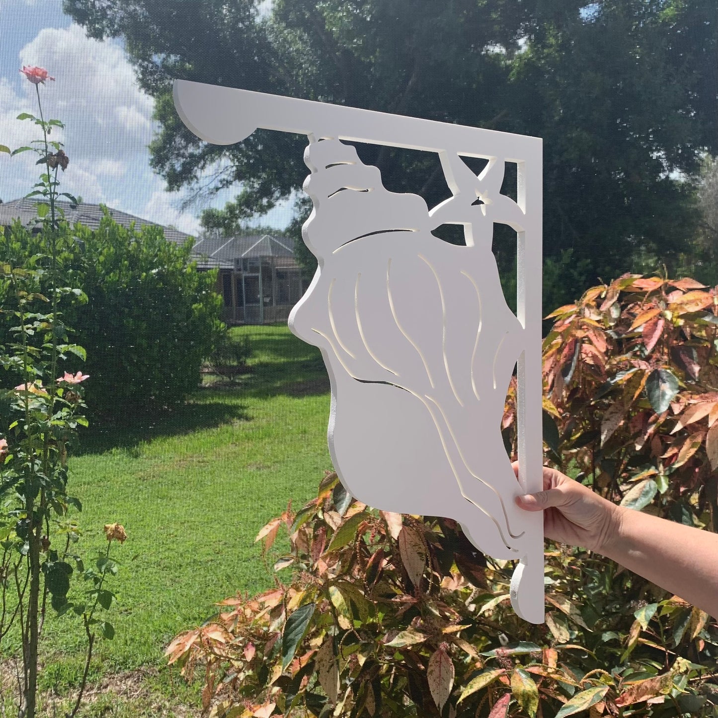 Mailbox Bracket - Conch and Starfish - Large 16" x 21"