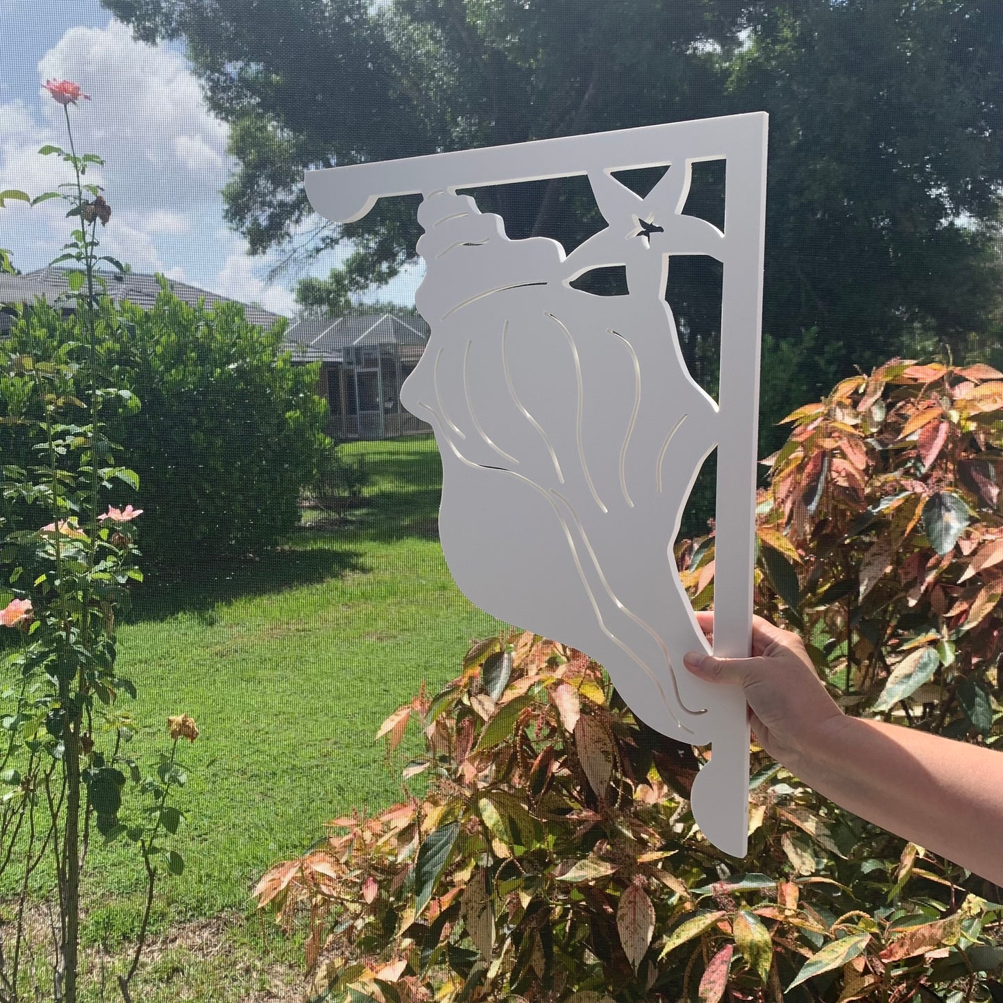 Mailbox Bracket - Conch and Starfish - Large 16" x 21"