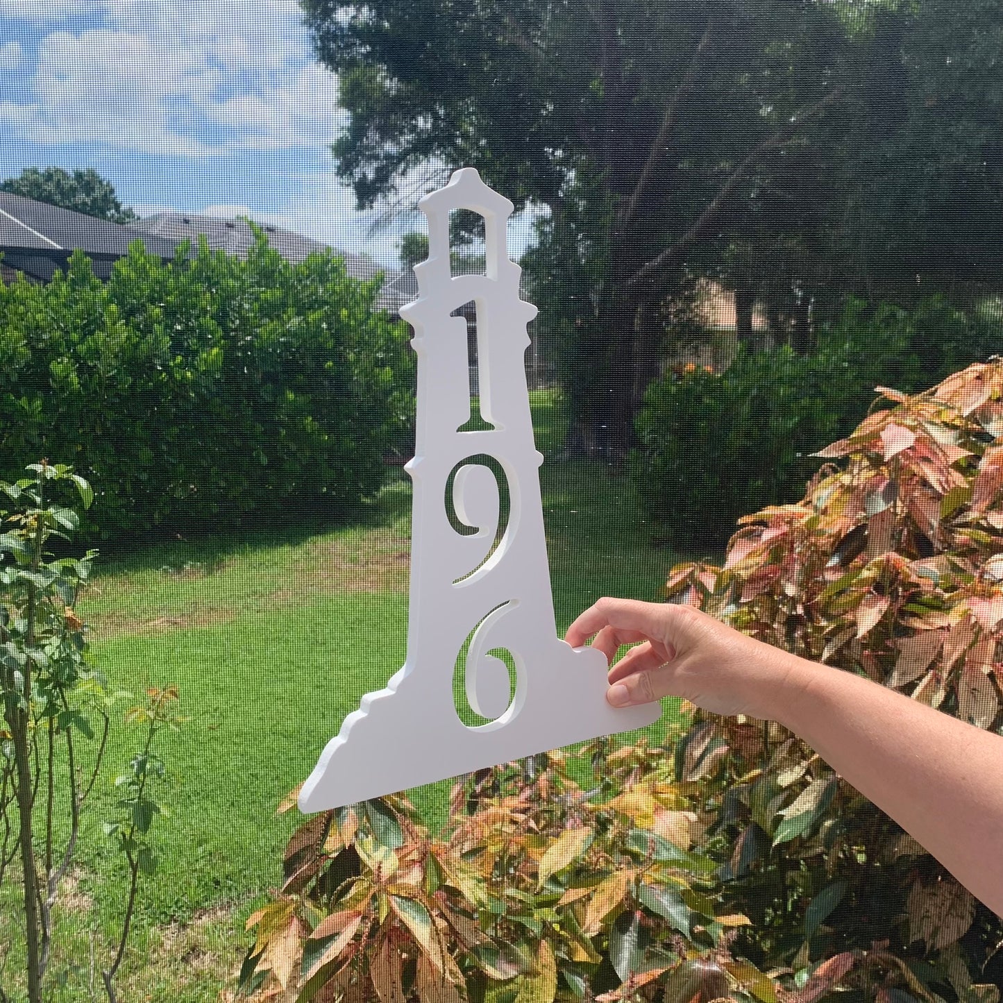 House Number Plaque - Lighthouse