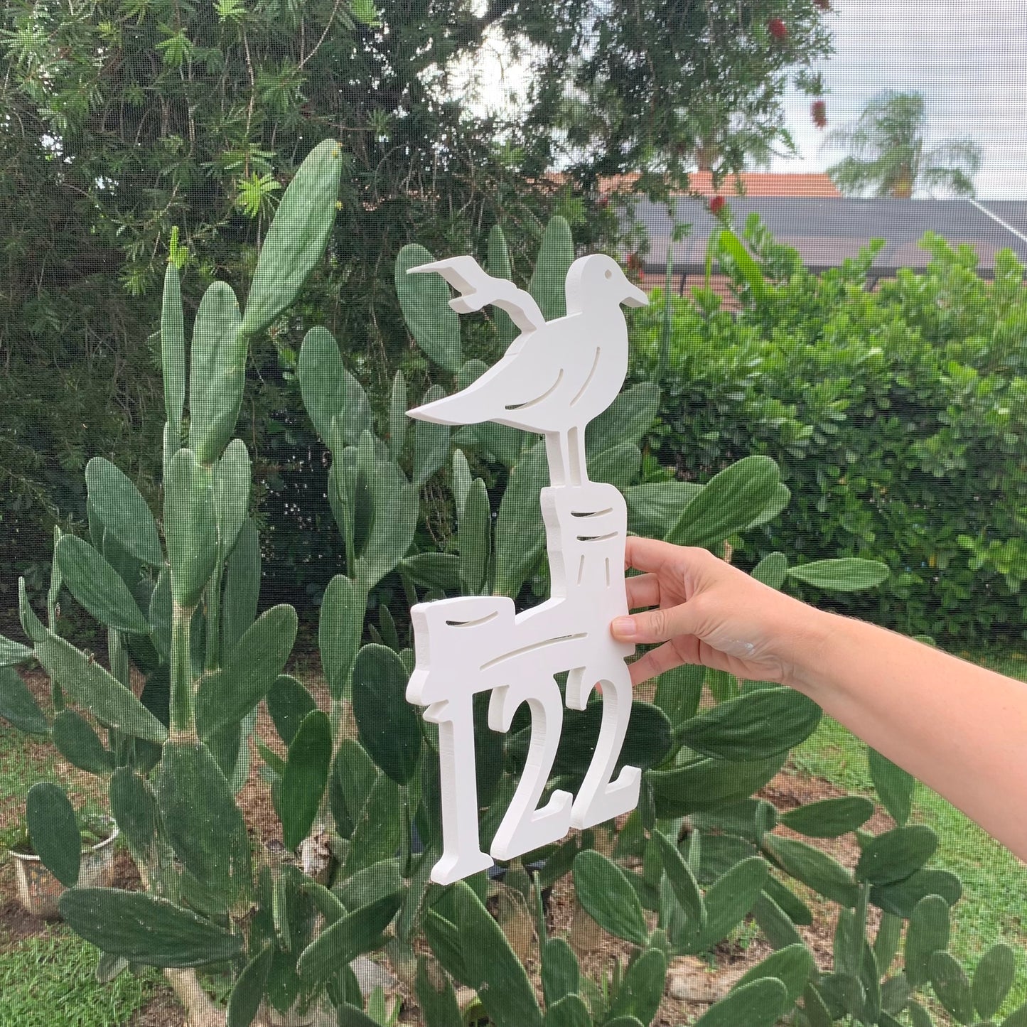 House Number Sign - Seagull on Post