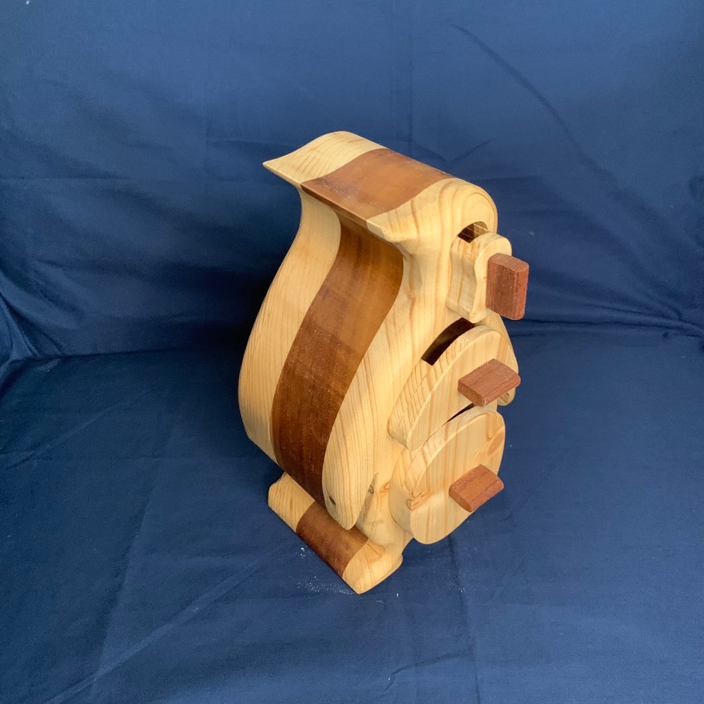 Solid Wood Box w/Drawers - Penguin, Jewelry Box, Handcrafted, Custom Box, Personalized Box, Handmade, Box, Home Decor, Engraved, Stash Box