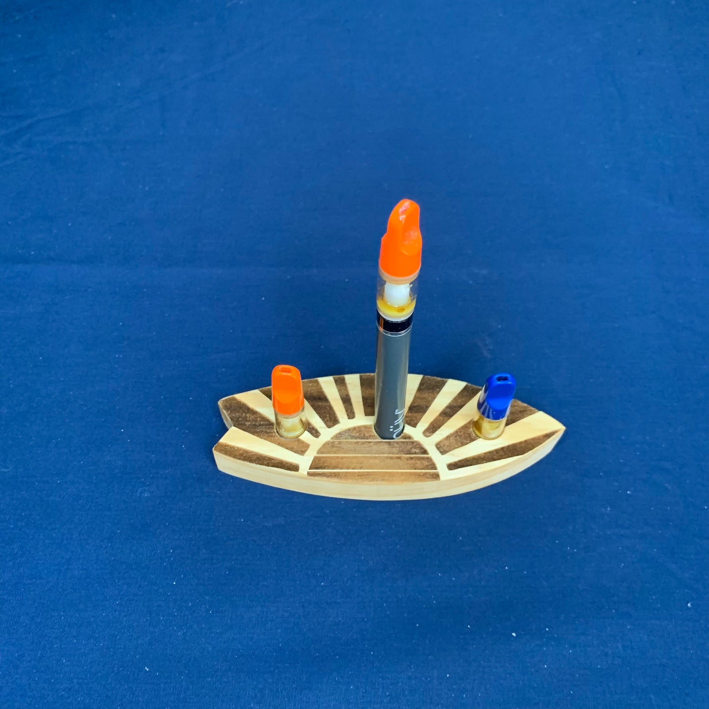 Vape Pen Holder - Surf Board - Sunrise/Sunset - Engraved - Solid Wood, Holds 510 Thread Vape Pens &/or Cartridge (Copy) (Copy)