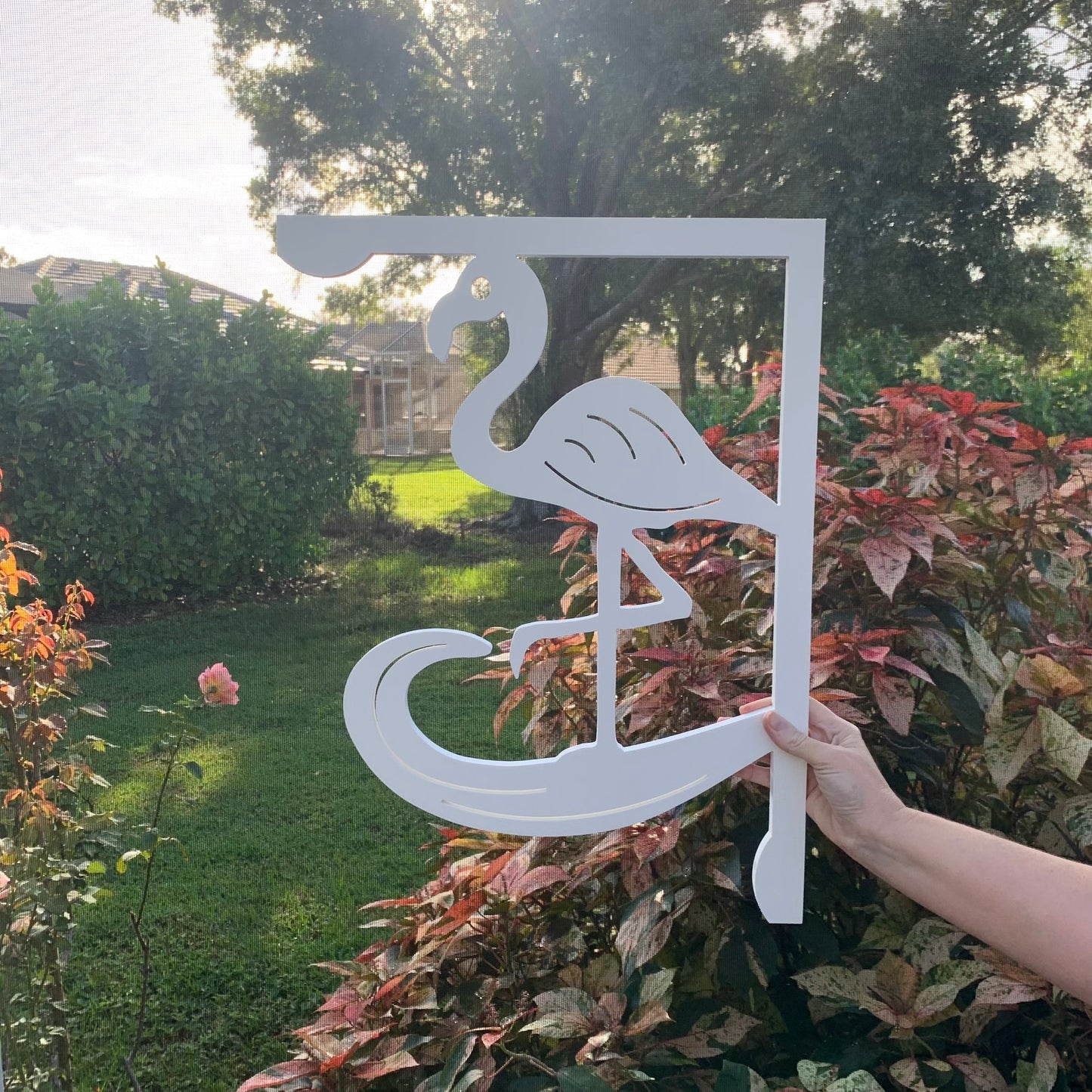 Mailbox Bracket - Flamingo - Large 16" x 21"