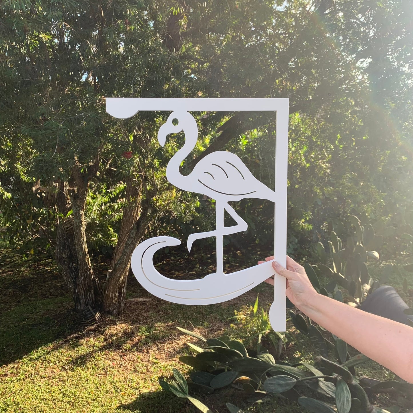 Mailbox Bracket - Flamingo - Large 16" x 21"