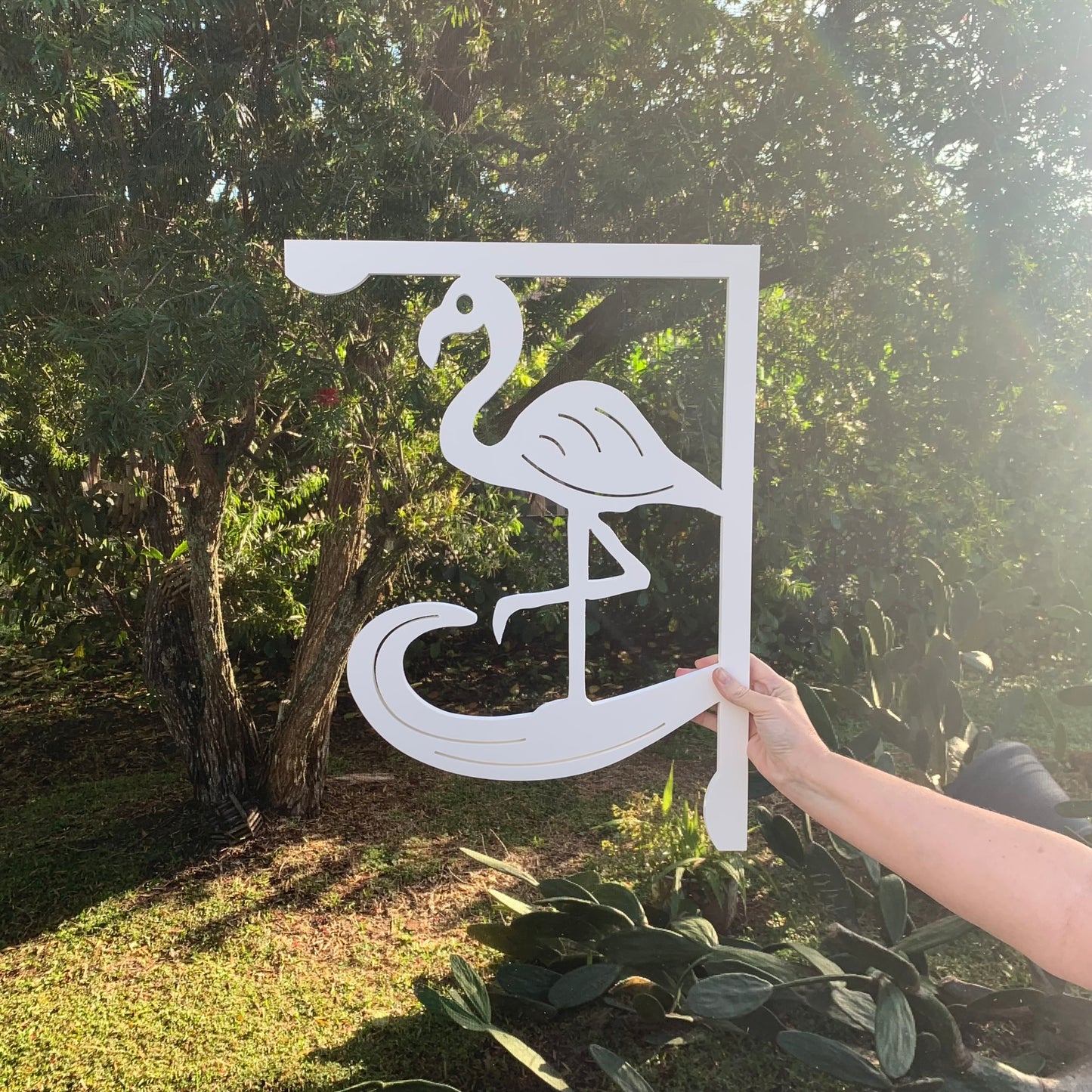 Mailbox Bracket - Flamingo - Large 16" x 21"