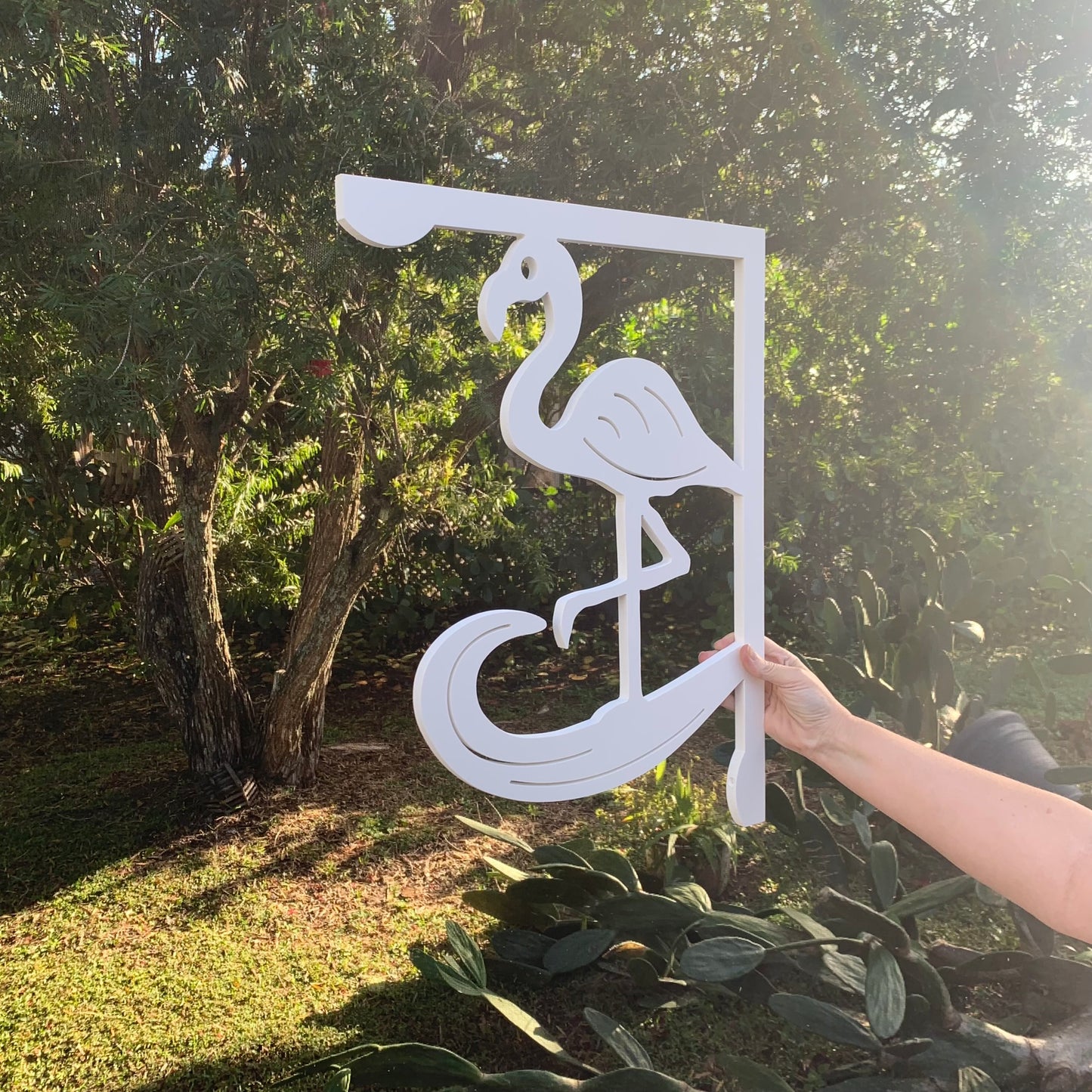 Mailbox Bracket - Flamingo - Large 16" x 21"