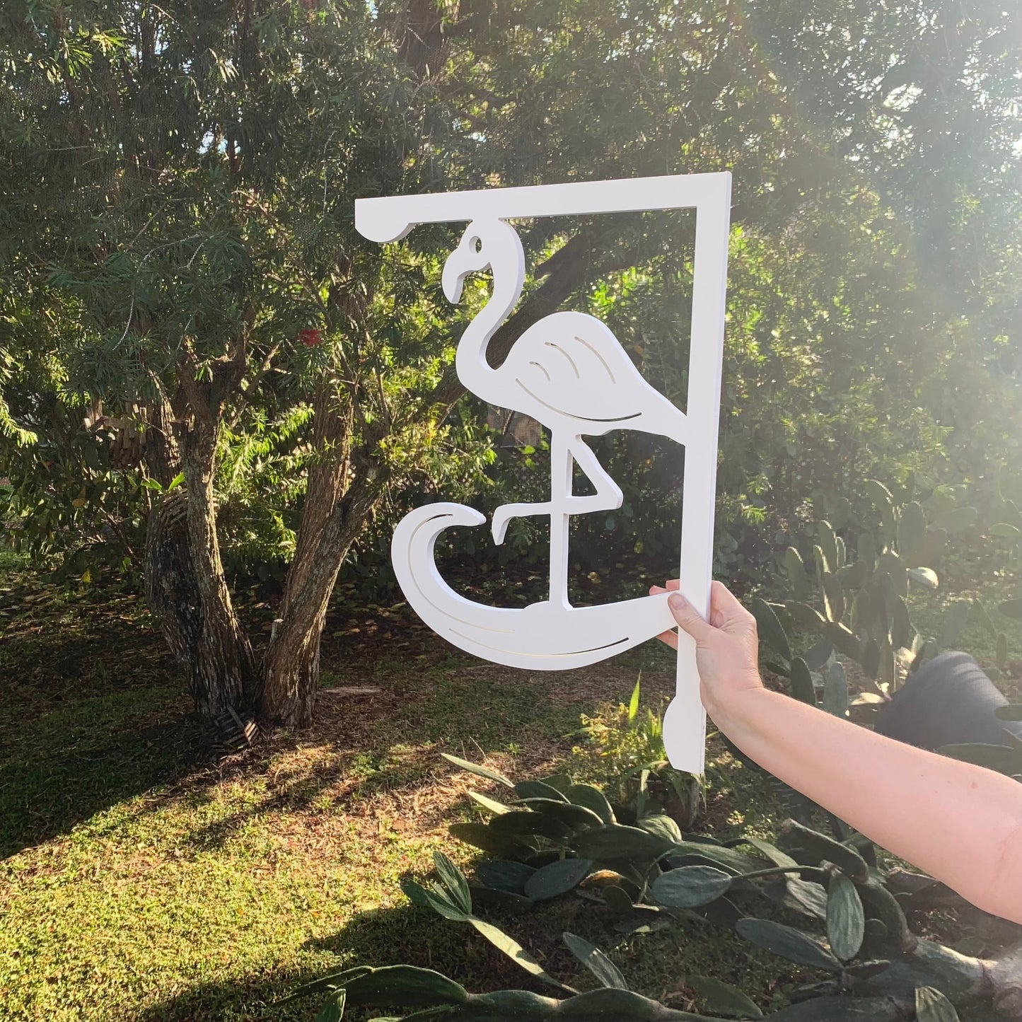Mailbox Bracket - Flamingo - Large 16" x 21"