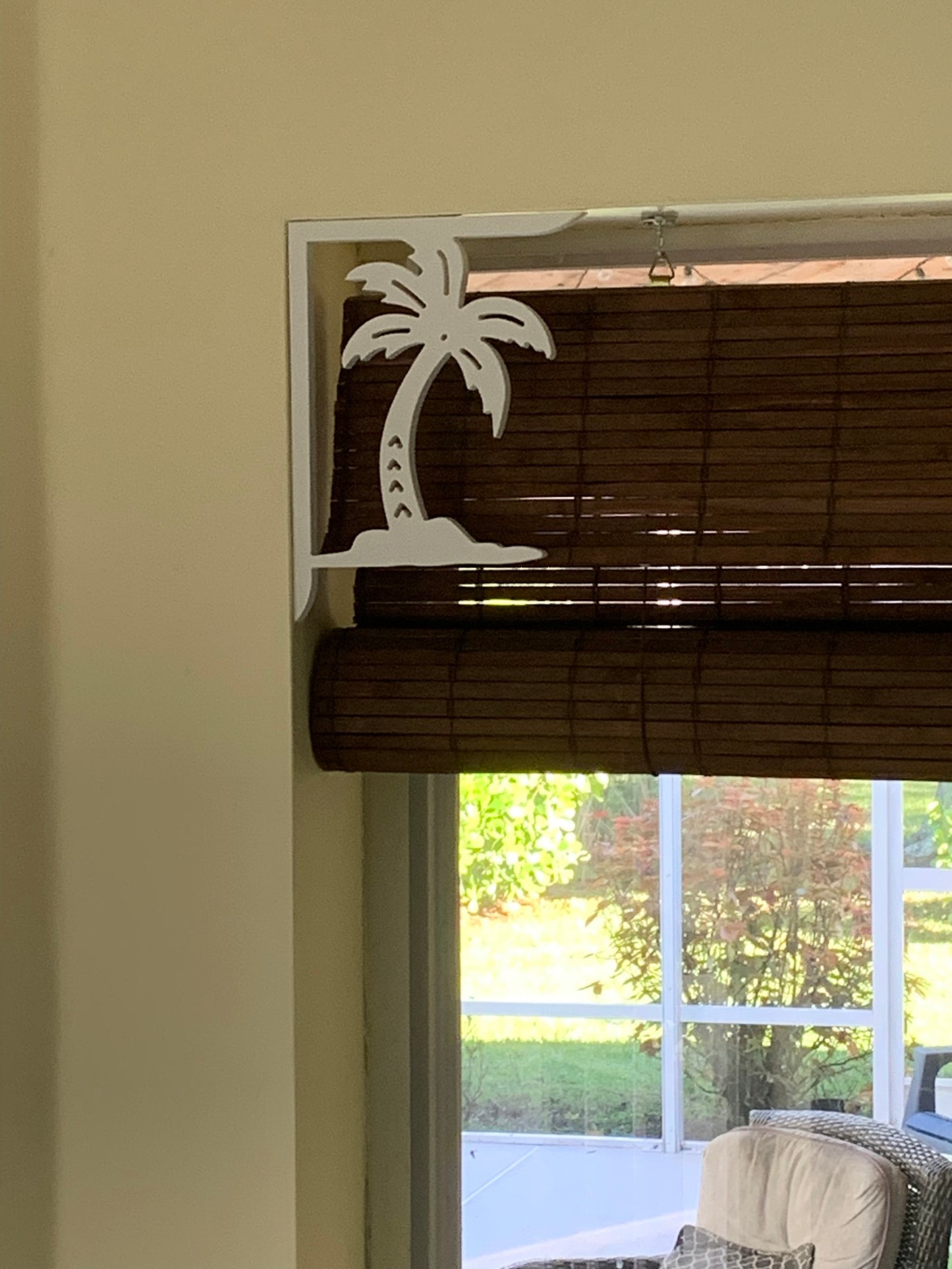 Screen Door Decor - Palm Tree With Island Small X2, Custom Mailbox, Bracket, Outdoor Decor, 7x9 inch Free Shipping to Mainland USA