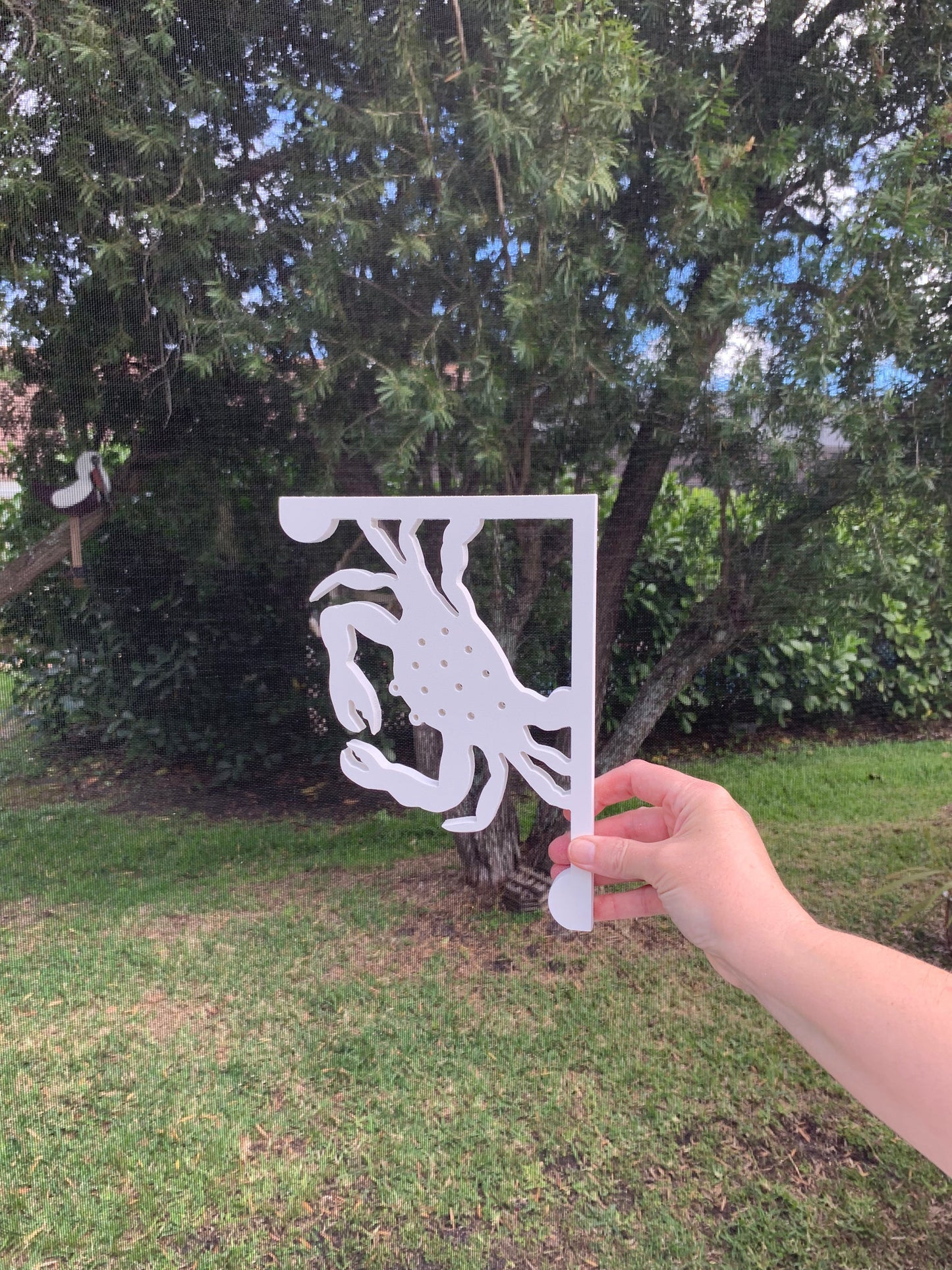Screen Door Decor - Crab Small X2, Custom Mailbox, Bracket, Outdoor Decor, 7x9 inch Free Shipping to Mainland USA