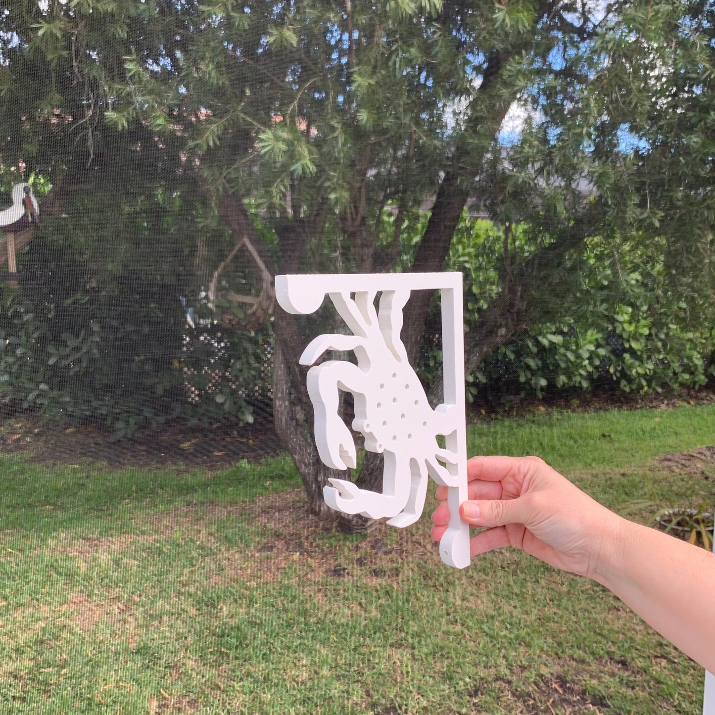 Screen Door Decor - Crab Small X2, Custom Mailbox, Bracket, Outdoor Decor, 7x9 inch Free Shipping to Mainland USA