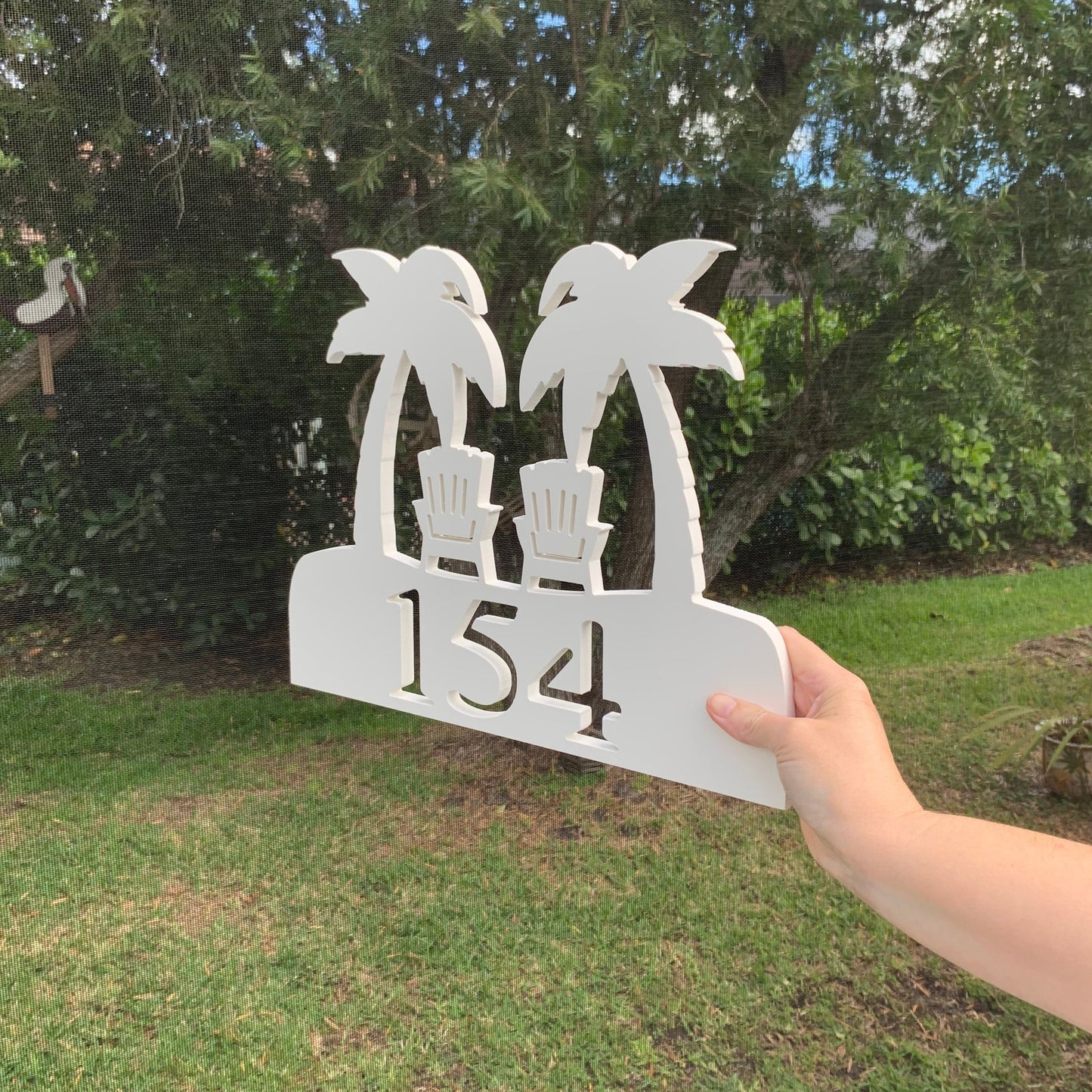 House Number Plaque - Palm Adirondaks