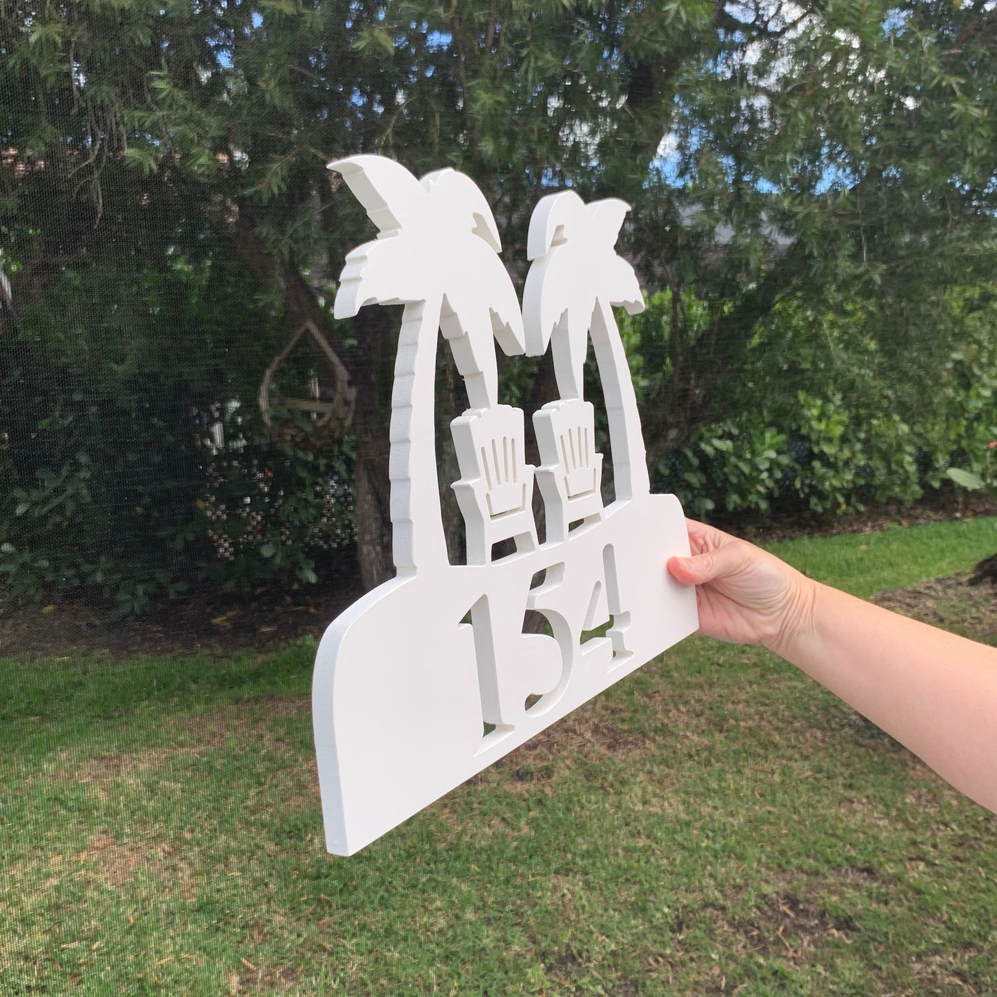 House Number Plaque - Palm Adirondaks