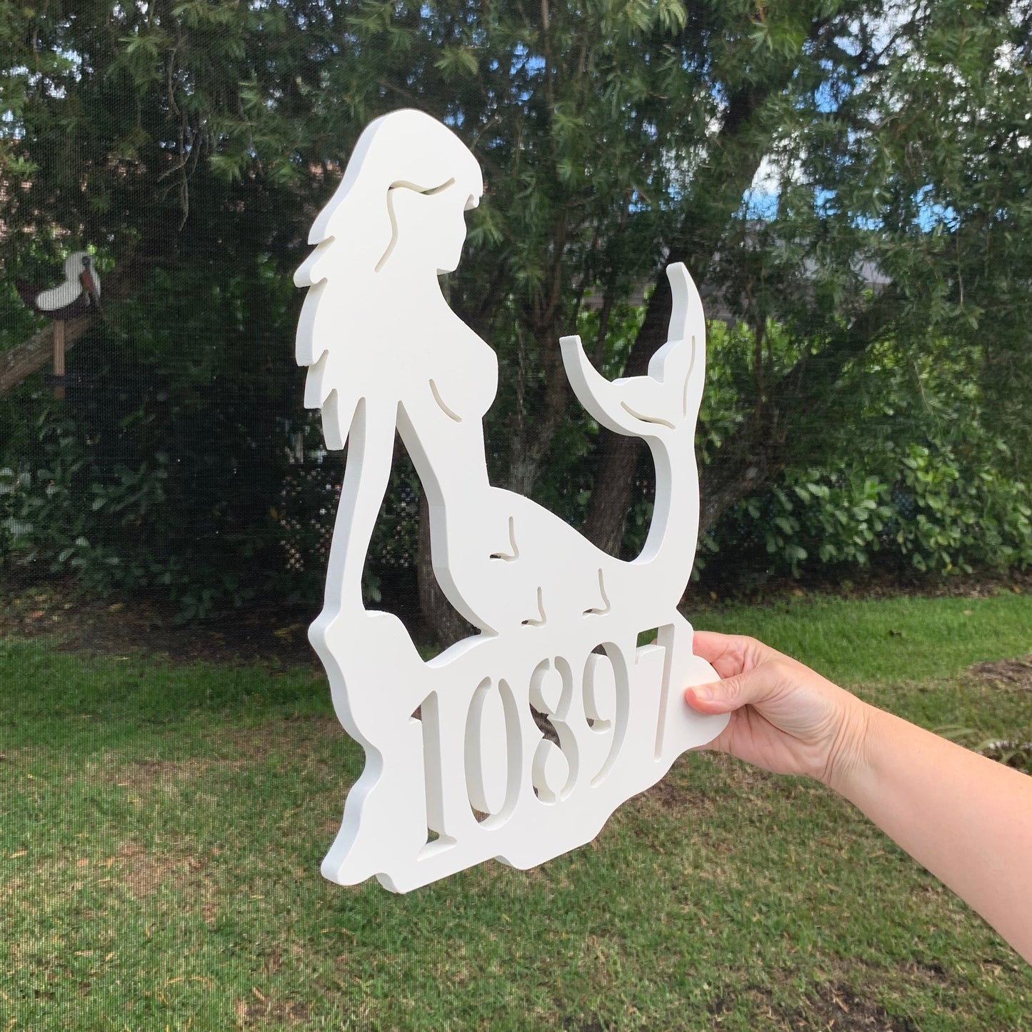 House Number Plaque - Mermaid on the Rocks